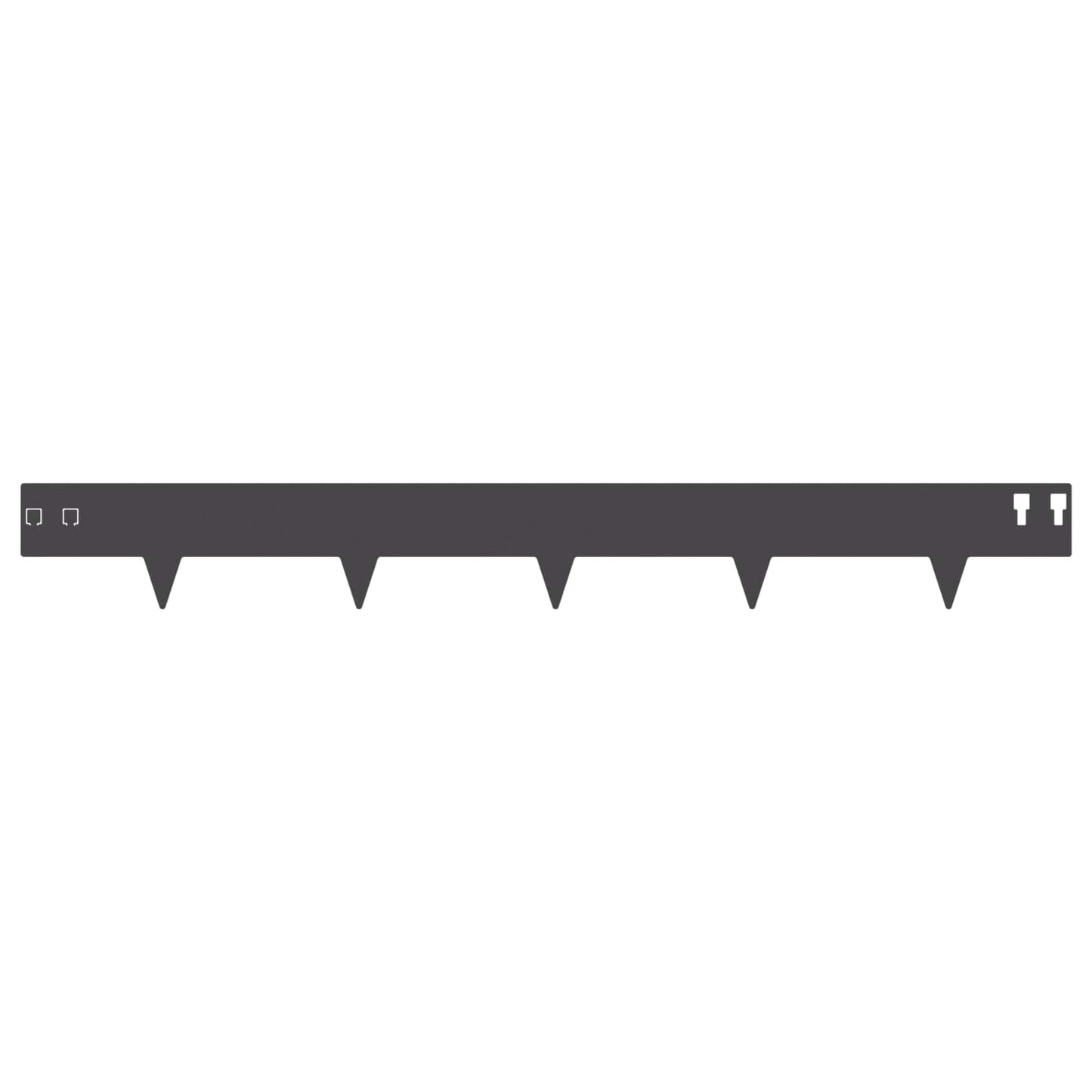 Lawn Edging 50 pcs 100 x 12 cm Steel Black
