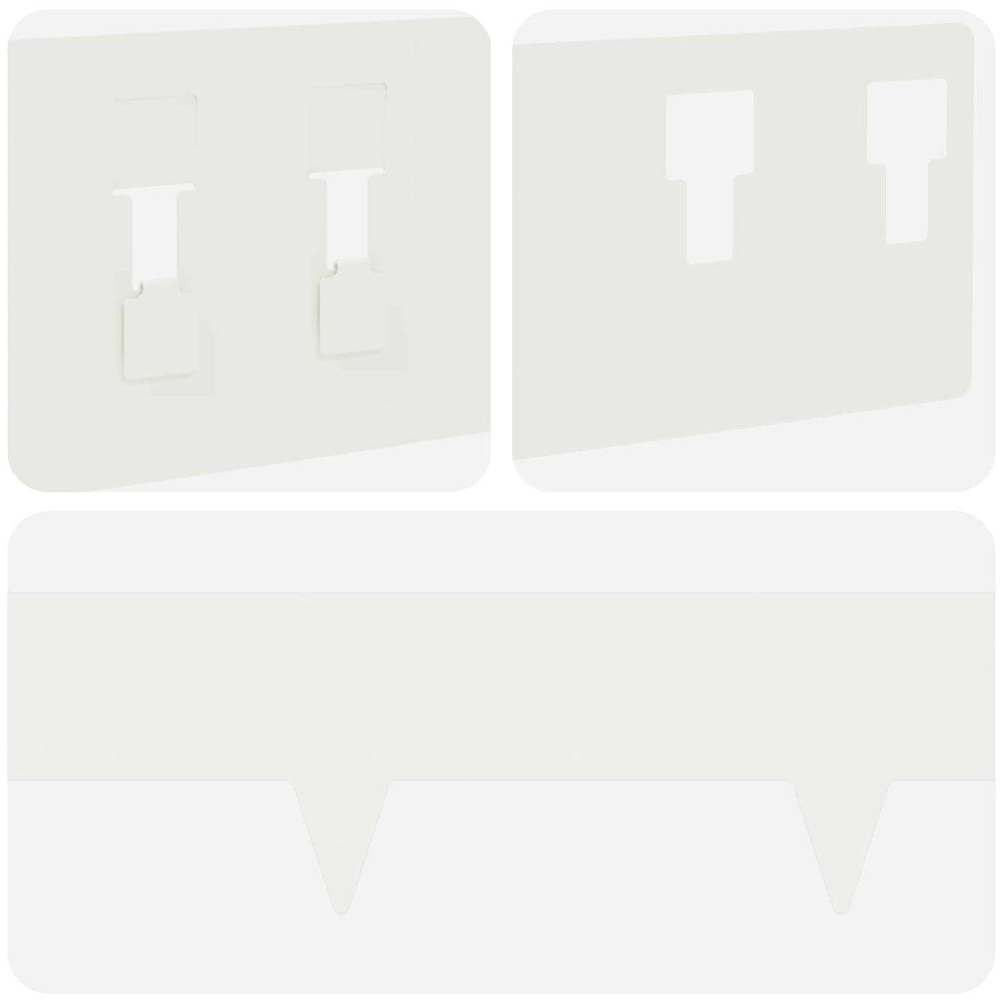 Lawn Edging 10 pcs 100 x 12 cm Steel White