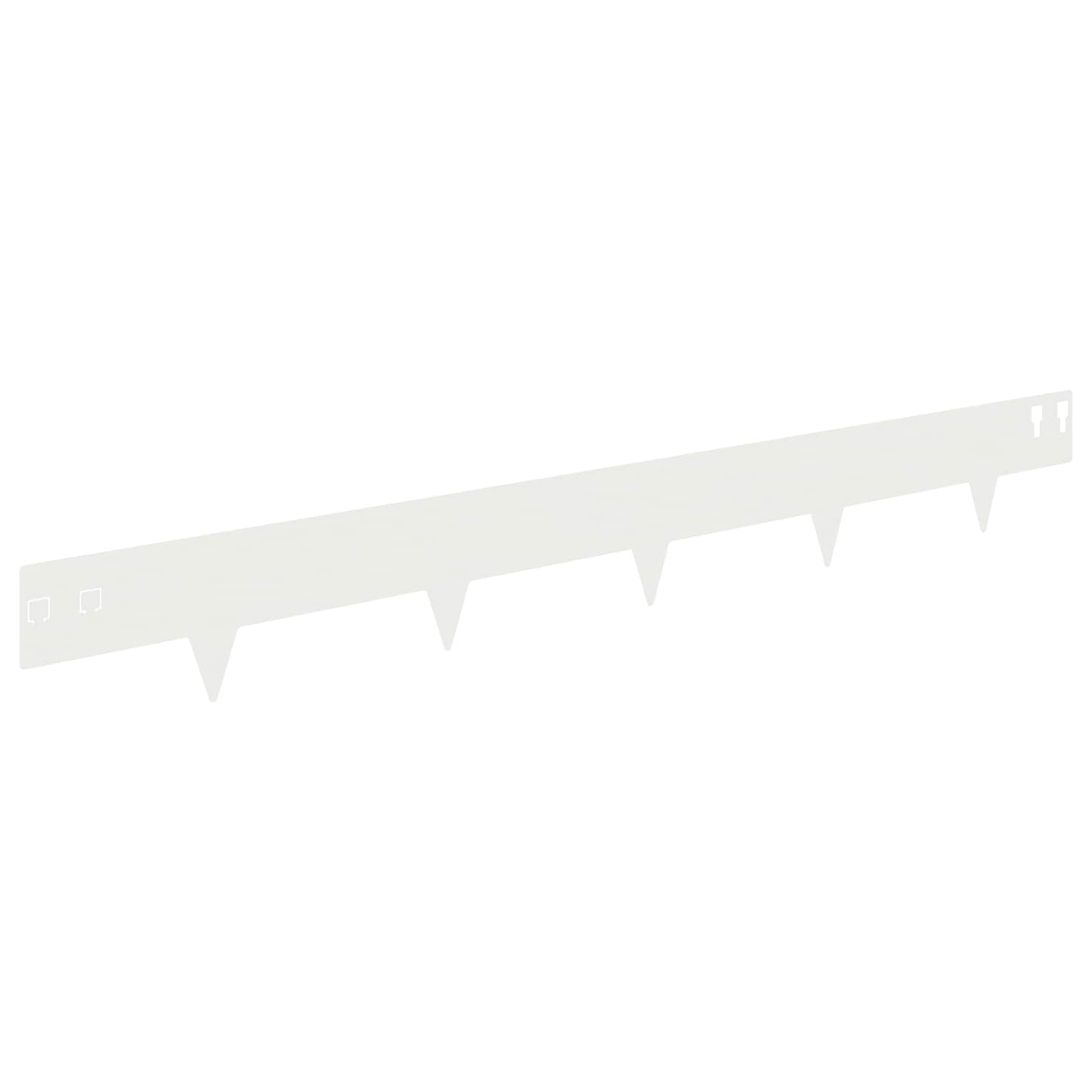 Lawn Edging 10 pcs 100 x 12 cm Steel White
