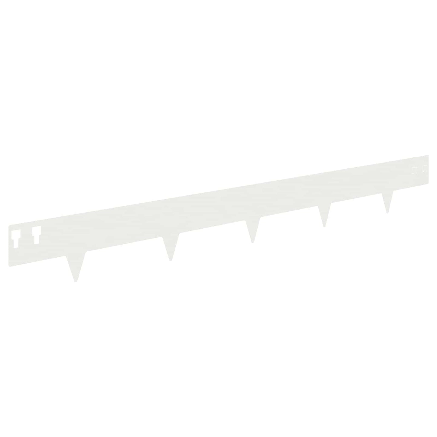 Lawn Edging 20 pcs 100 x 12 cm Steel White