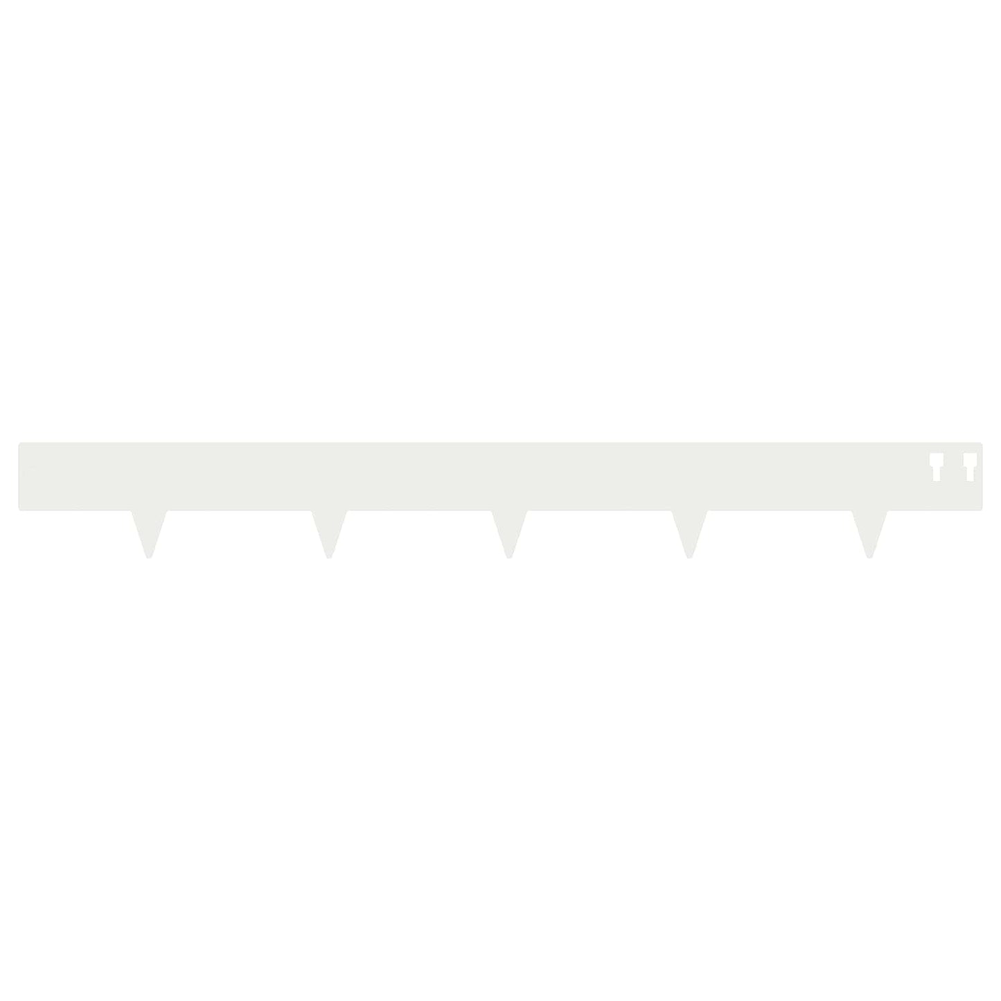Lawn Edging 20 pcs 100 x 12 cm Steel White