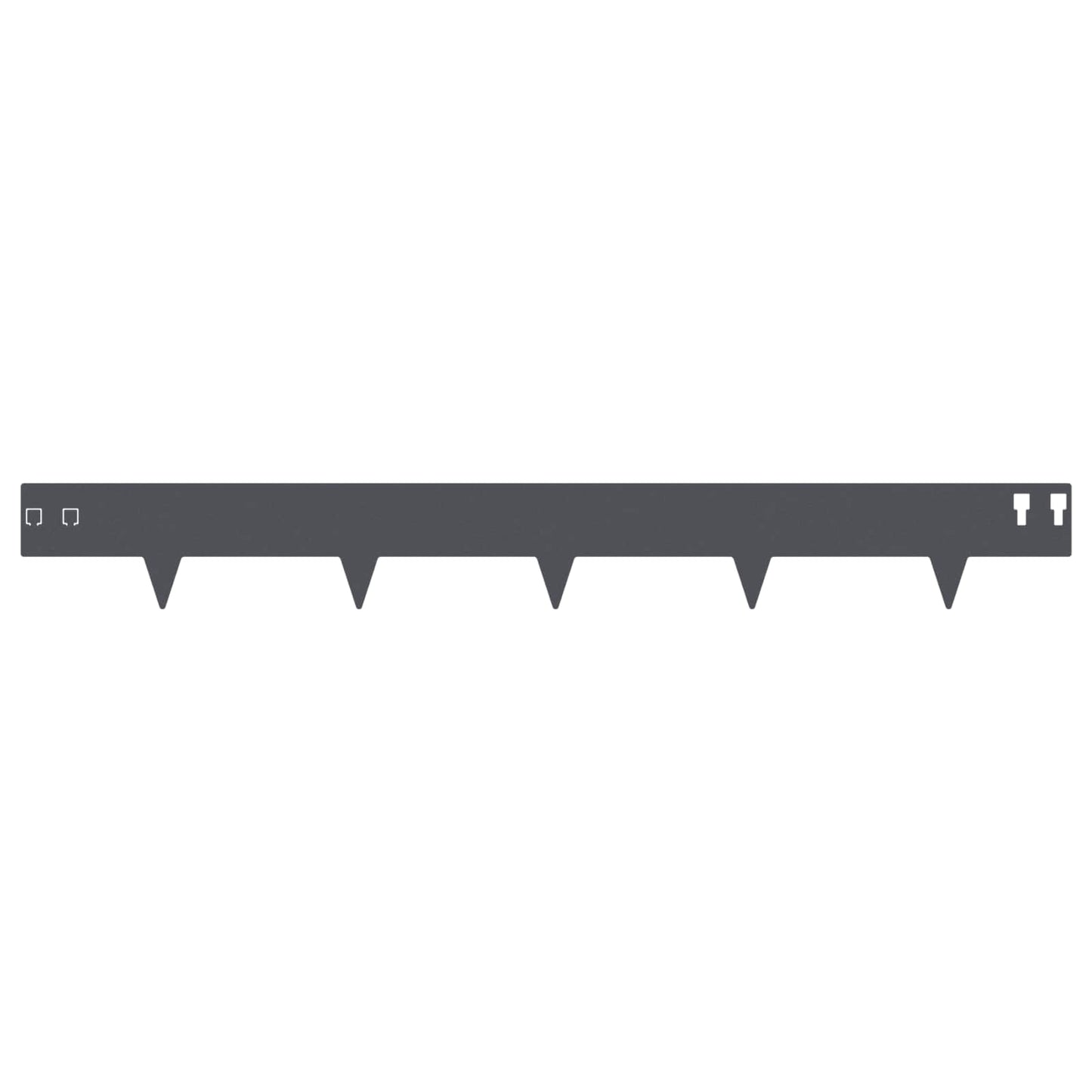 Lawn Edging 10 pcs 100 x 12 cm Steel Anthracite