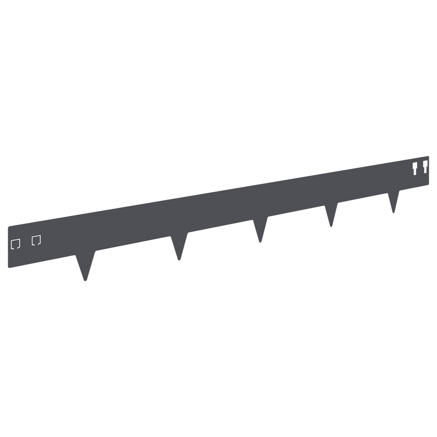 Lawn Edging 30 pcs 100 x 12 cm Steel Anthracite