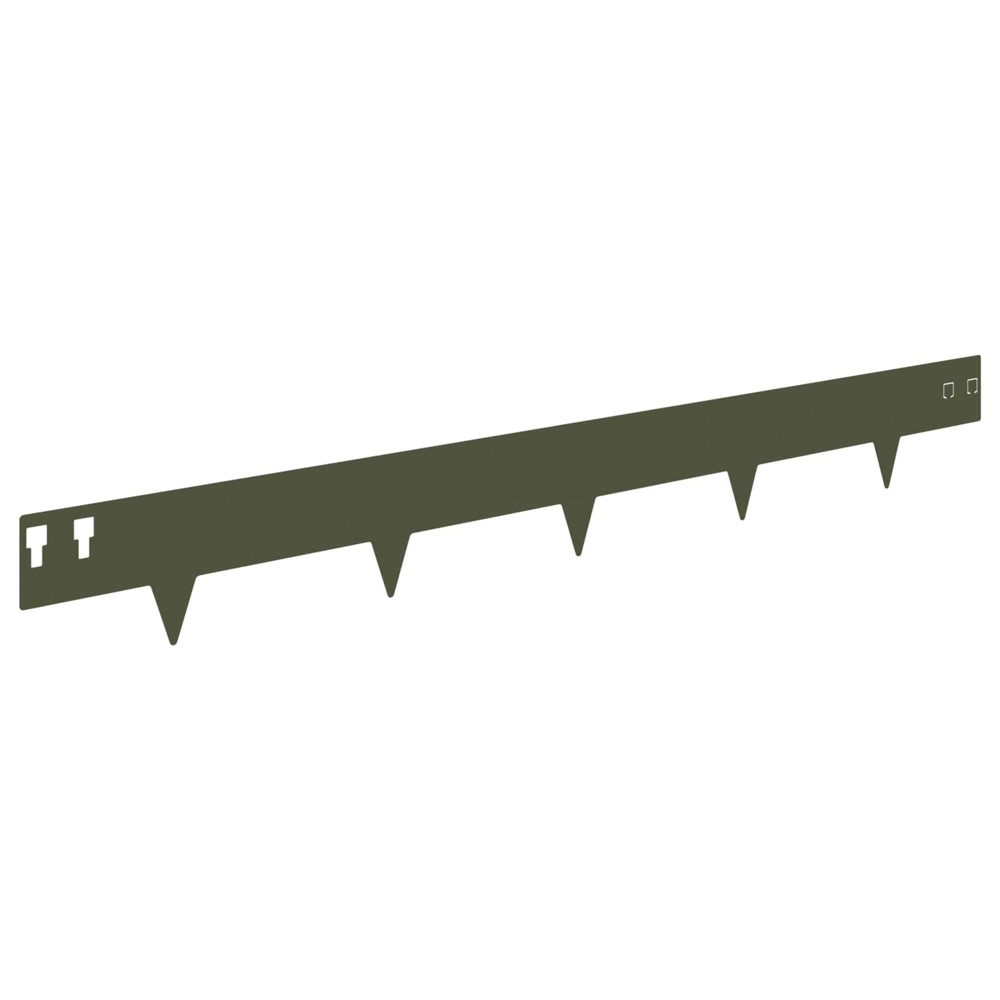 Lawn Edging 50 pcs 100 x 12 cm Steel Olive Green