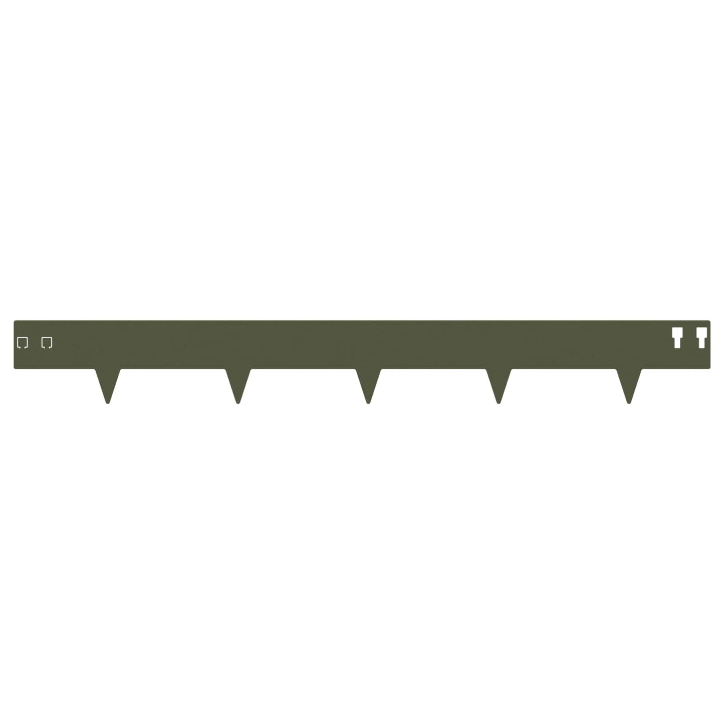 Lawn Edging 50 pcs 100 x 12 cm Steel Olive Green