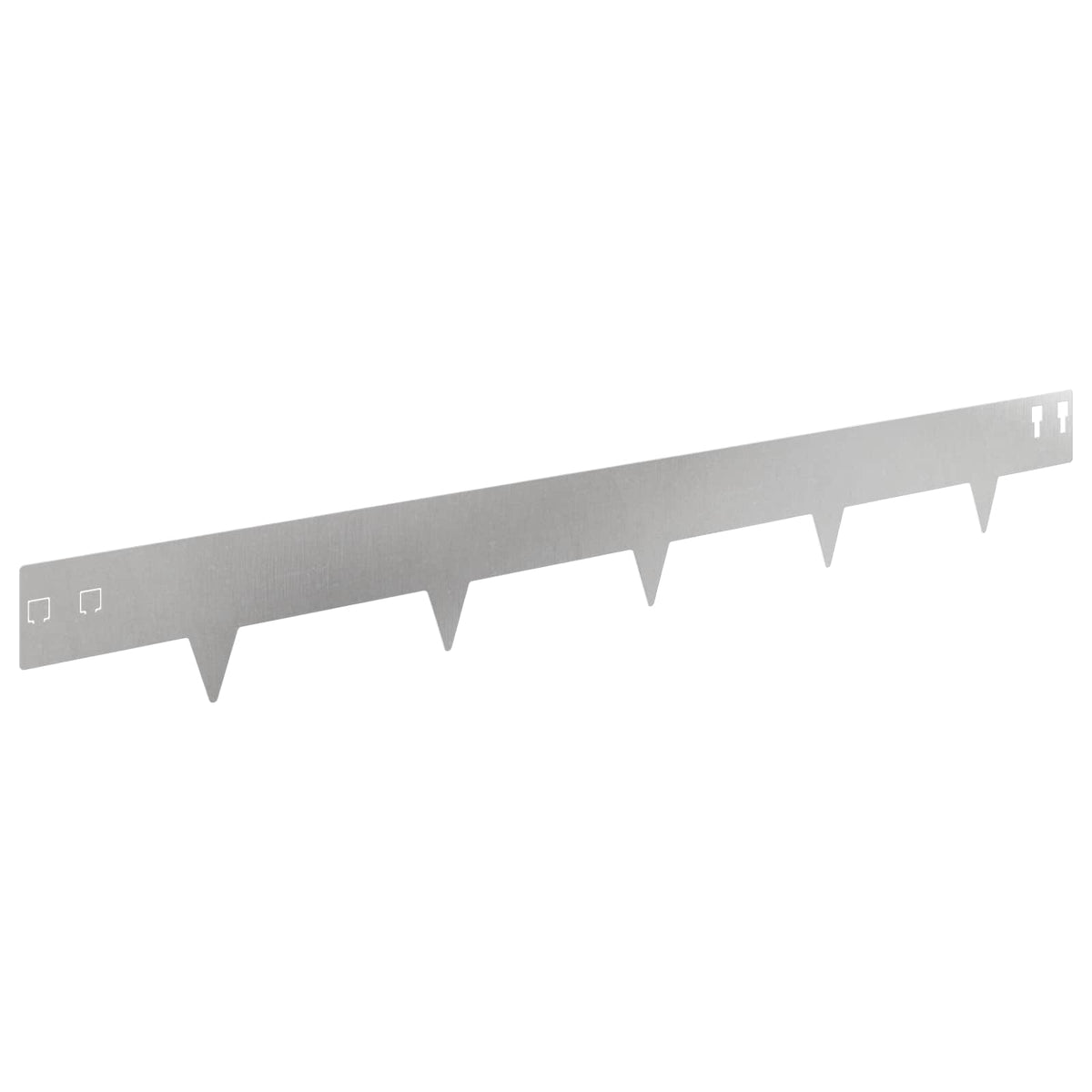 Lawn Edging 50 pcs 100 x 12 cm Stainless Steel Silver