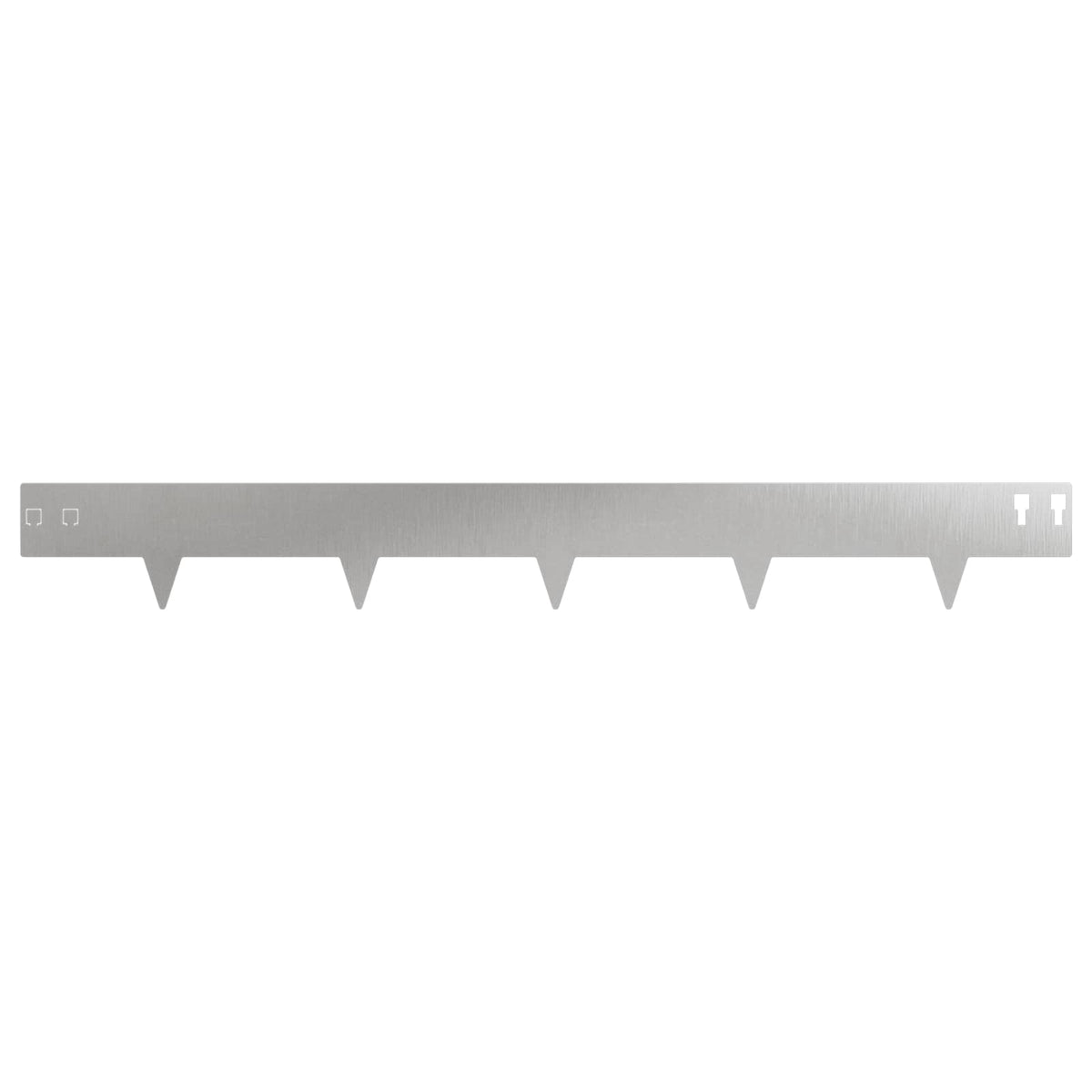 Lawn Edging 50 pcs 100 x 12 cm Stainless Steel Silver