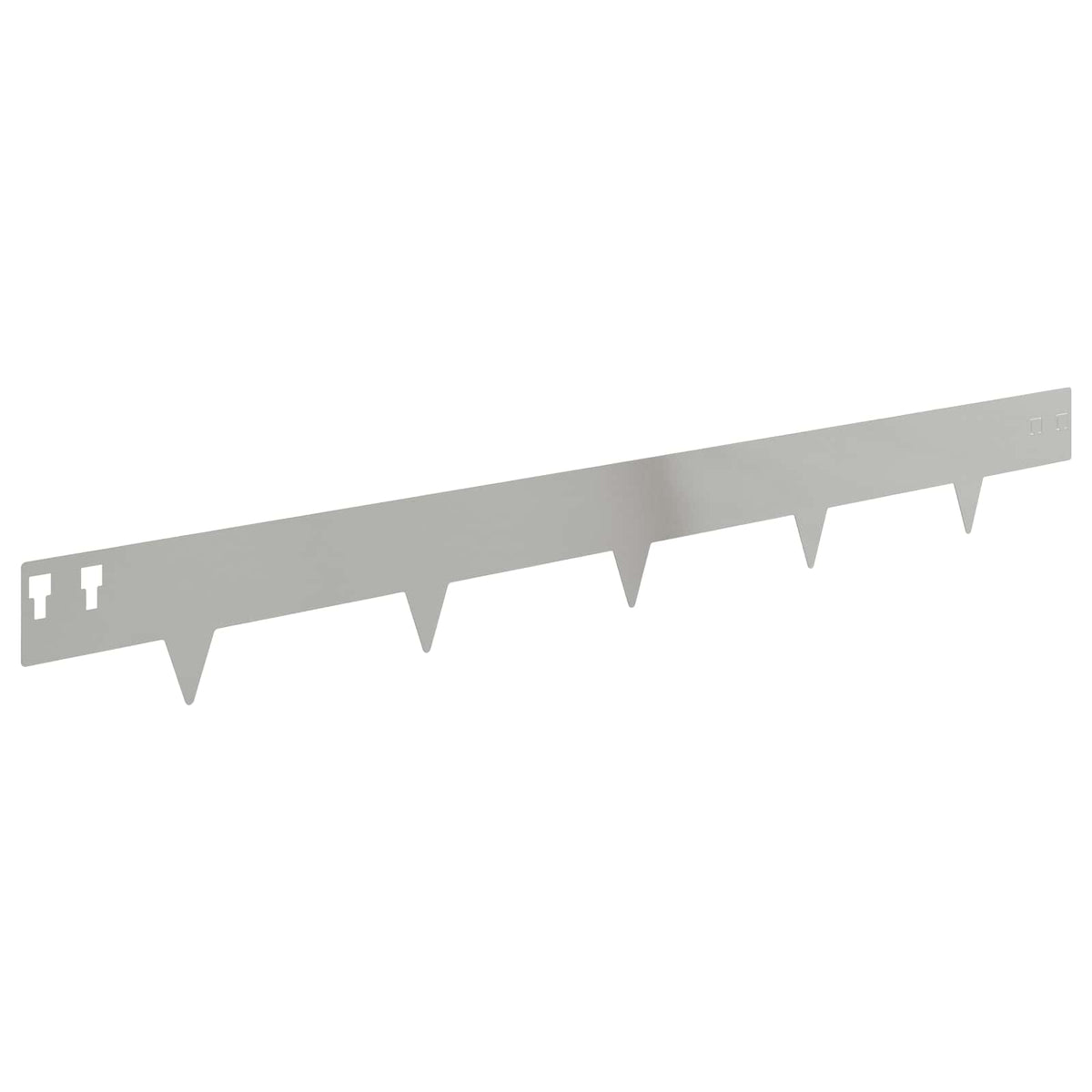 Lawn Edging 10 pcs 100 x 12 cm Steel Silver