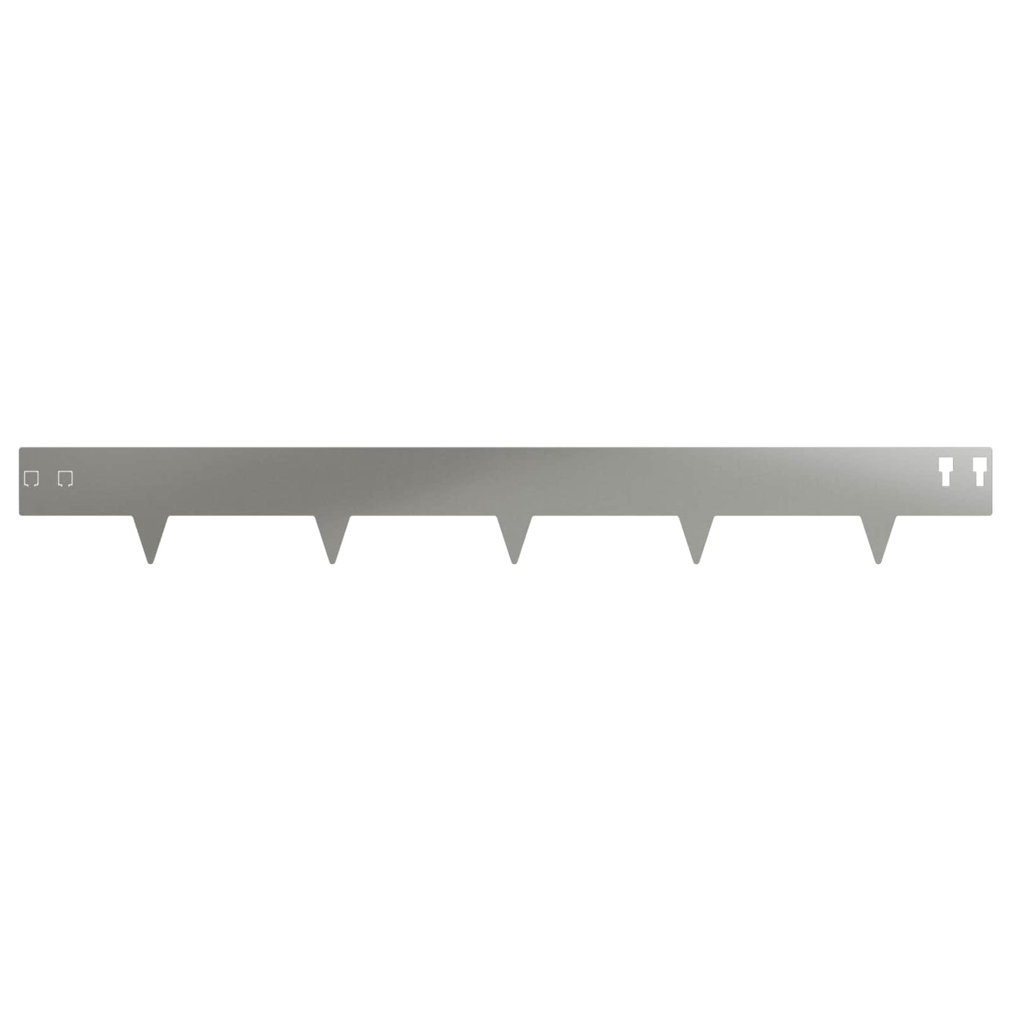 Lawn Edging 20 pcs 100 x 12 cm Steel Silver