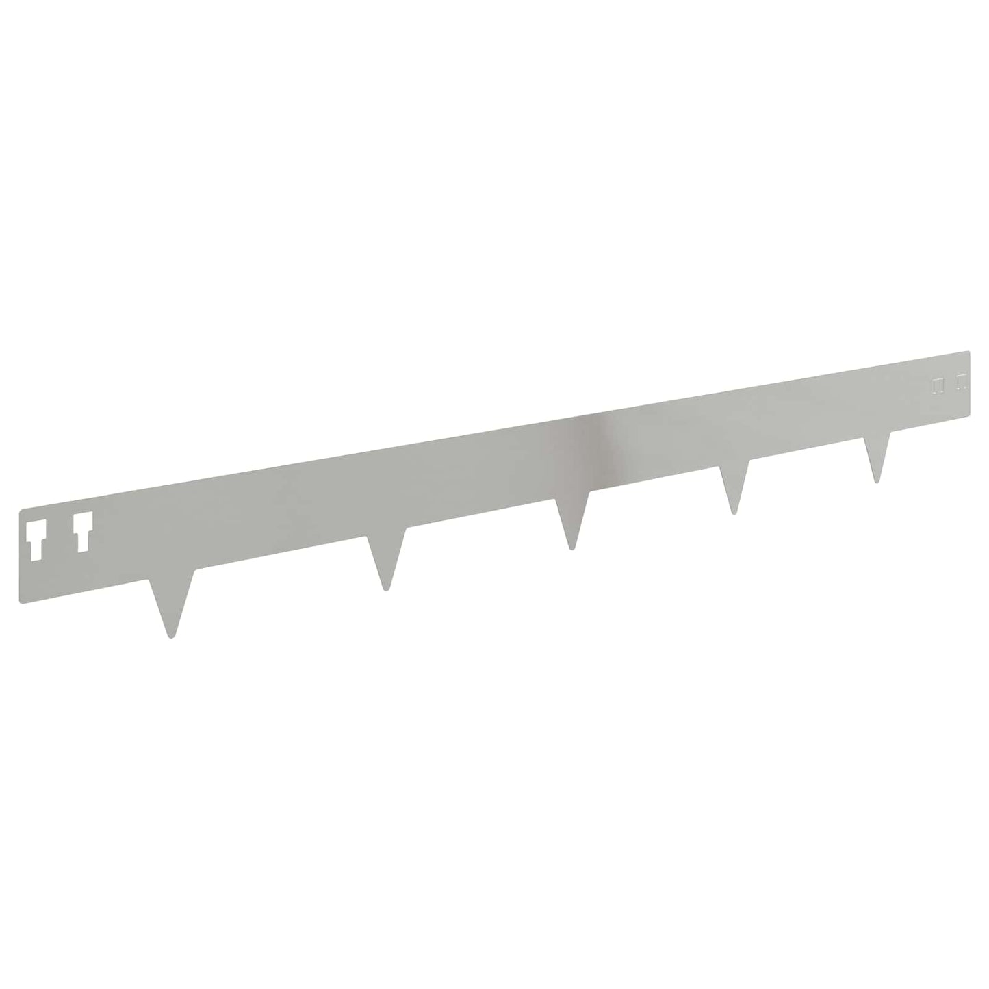 Lawn Edging 30 pcs 100 x 12 cm Steel Silver