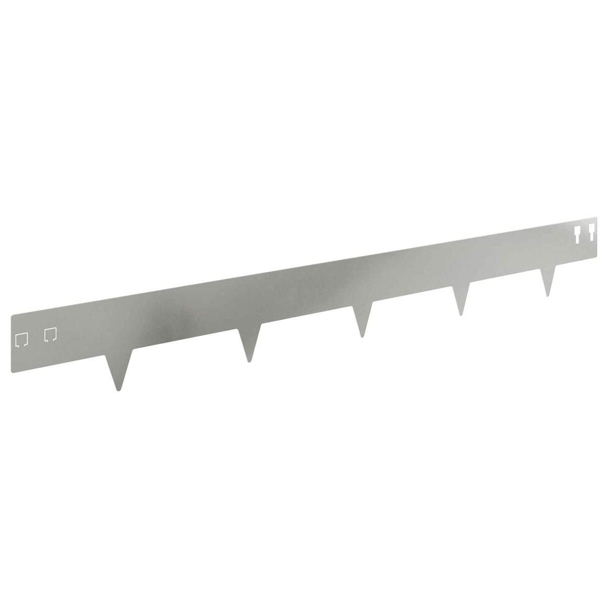 Lawn Edging 50 pcs 100 x 12 cm Steel Silver