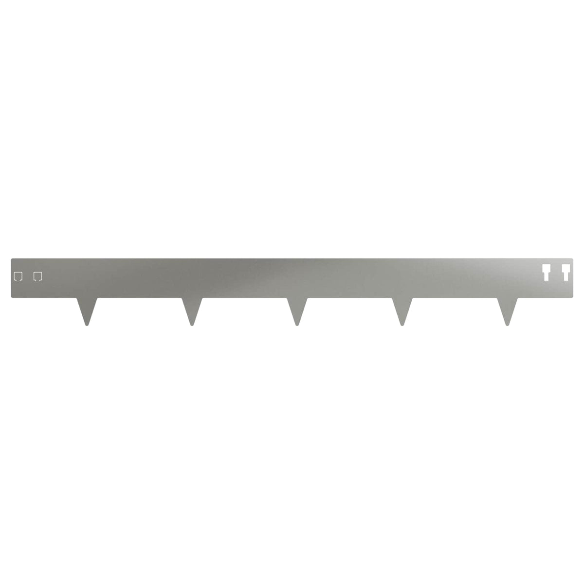 Lawn Edging 50 pcs 100 x 12 cm Steel Silver