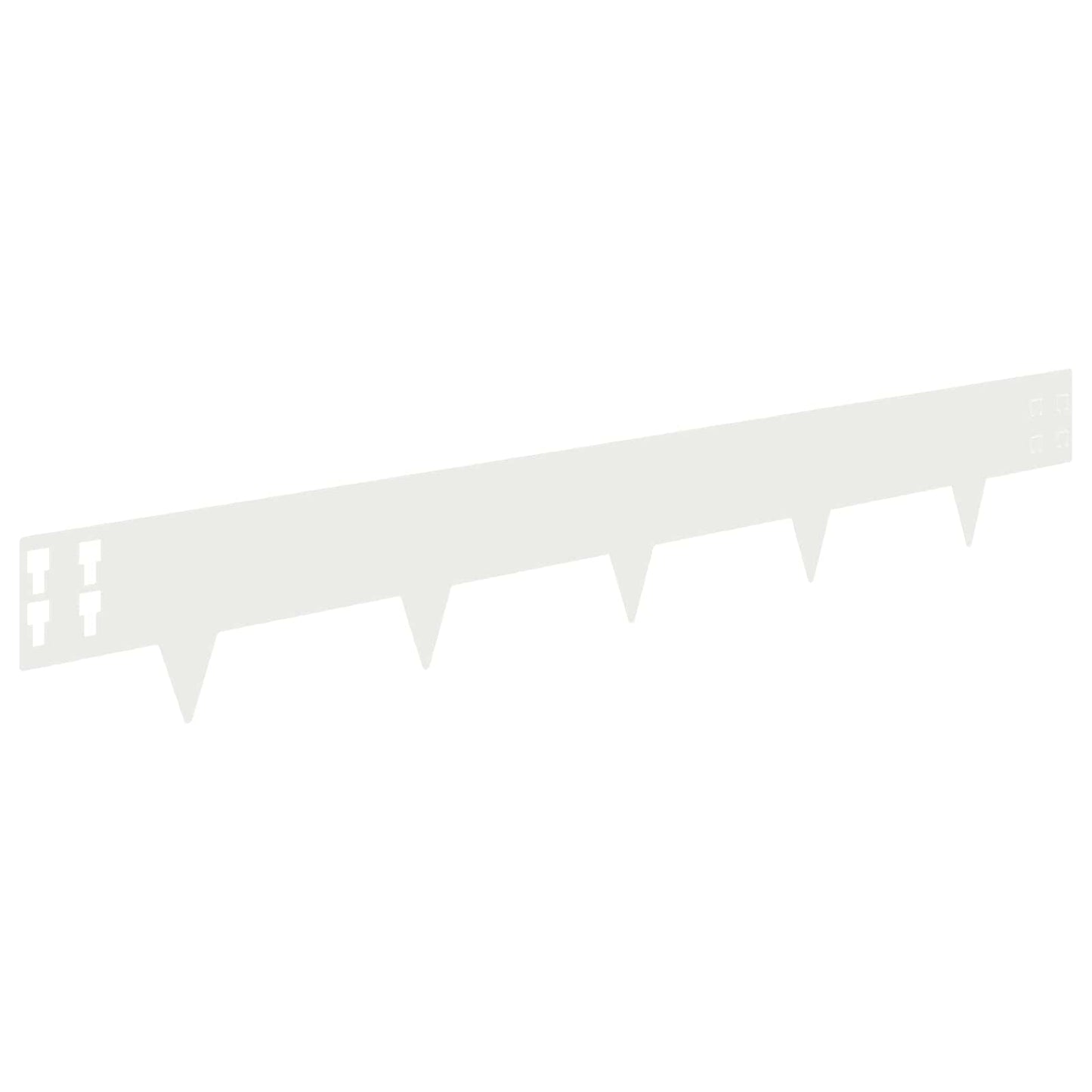 Lawn Edging 10 pcs 100 x 15 cm Steel White