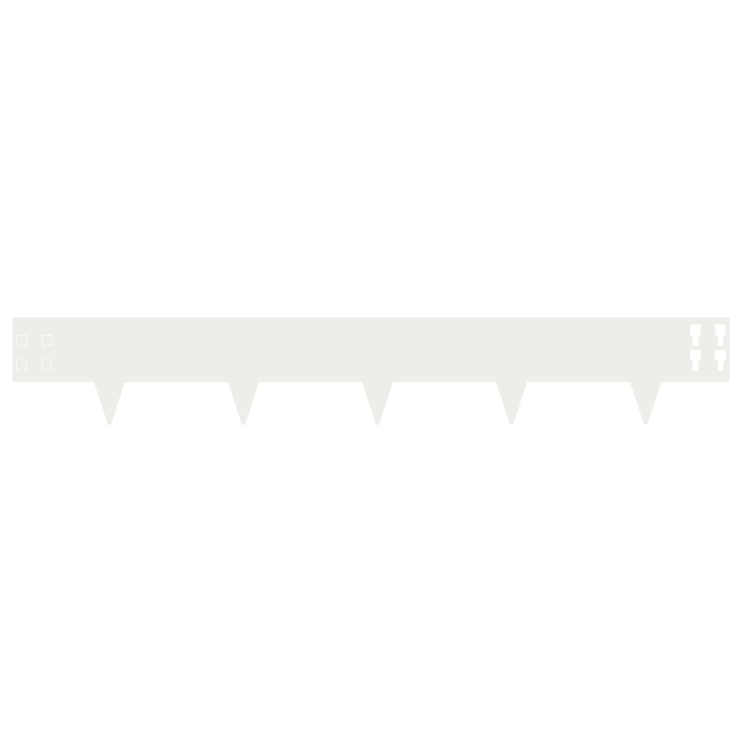 Lawn Edging 10 pcs 100 x 15 cm Steel White