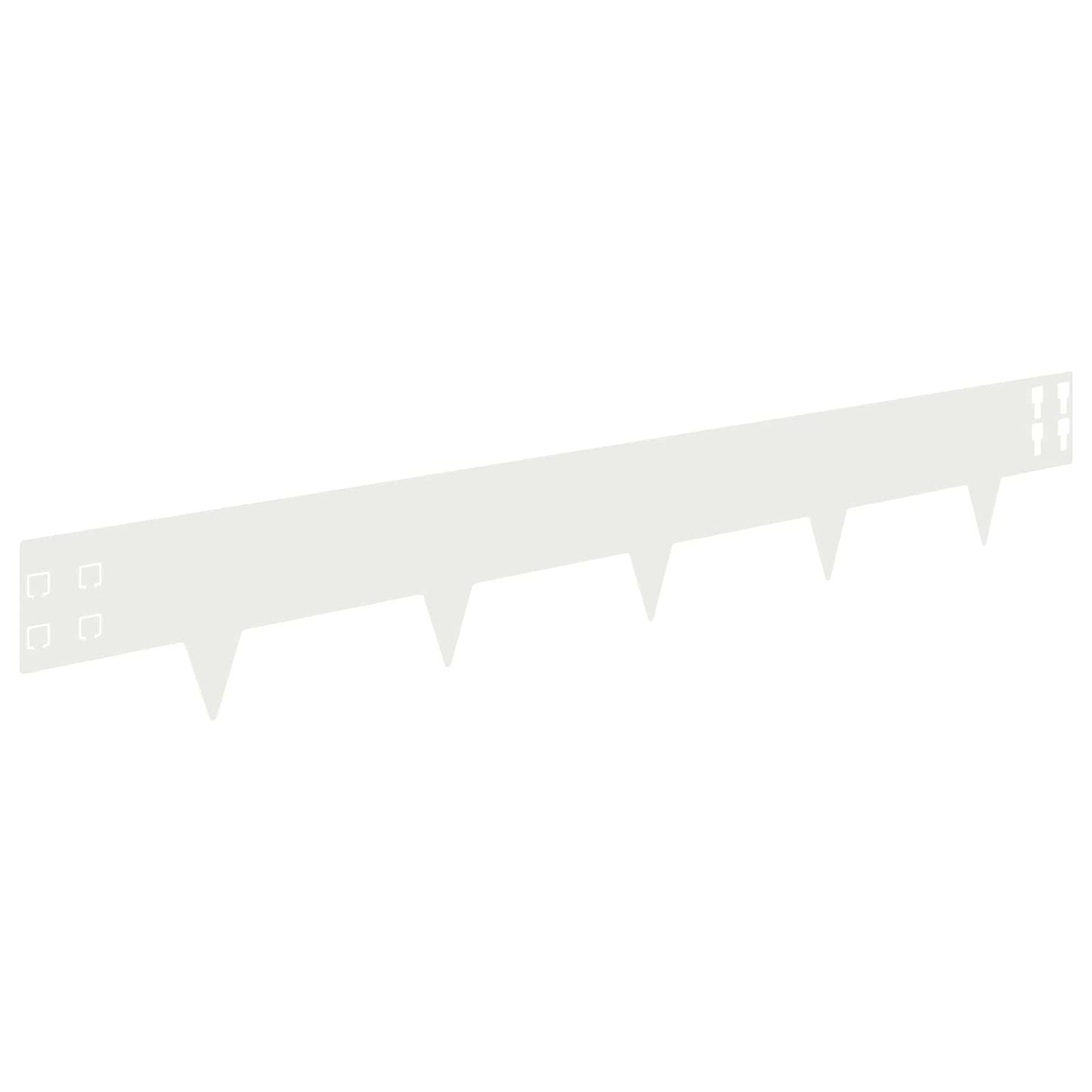 Lawn Edging 50 pcs 100 x 15 cm Steel White