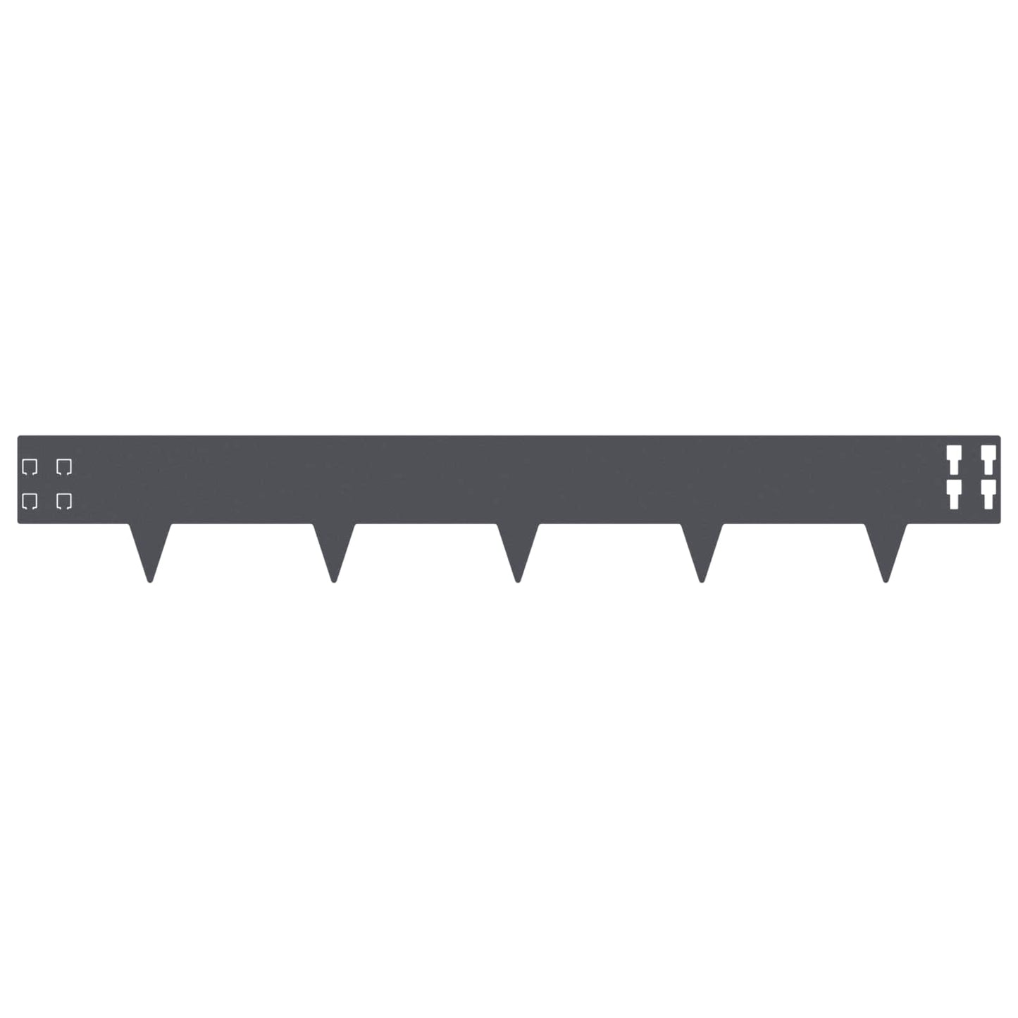 Lawn Edging 10 pcs 100 x 15 cm Steel Anthracite