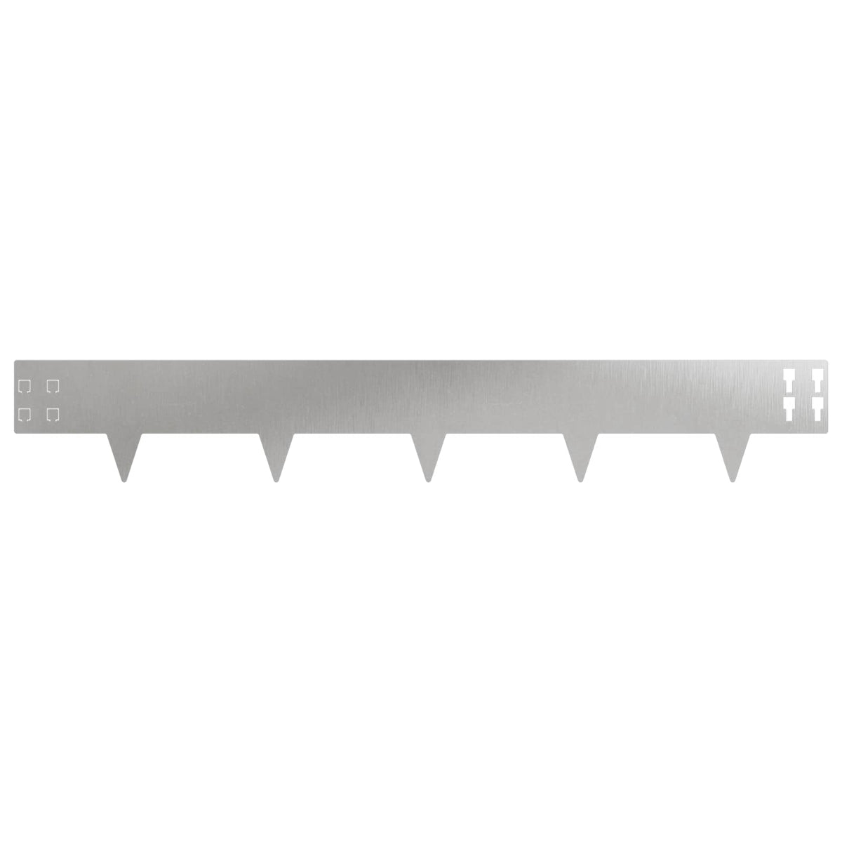 Lawn Edging 30 pcs 100 x 15 cm Steel Silver