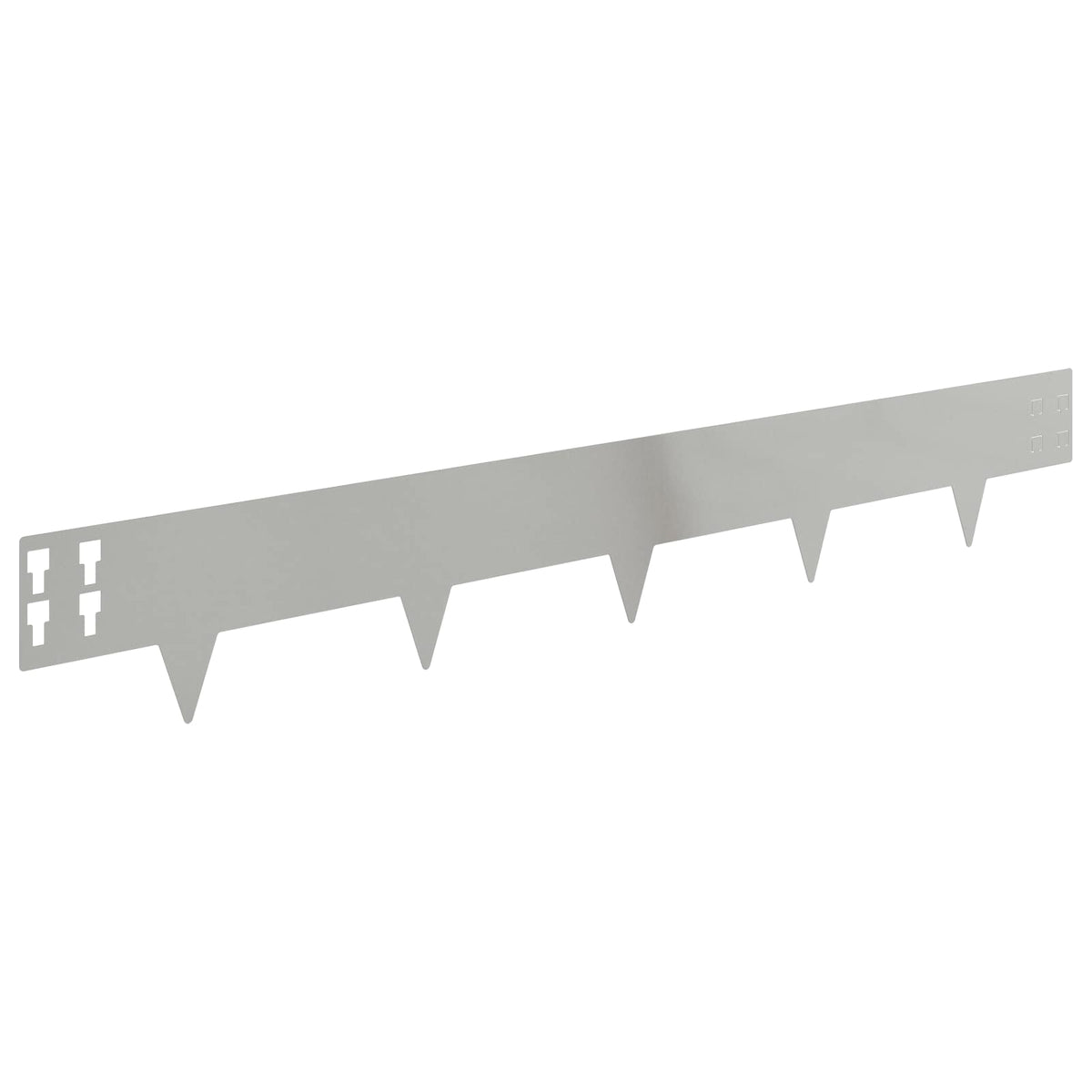 Lawn Edging 20 pcs 100 x 15 cm Steel Silver