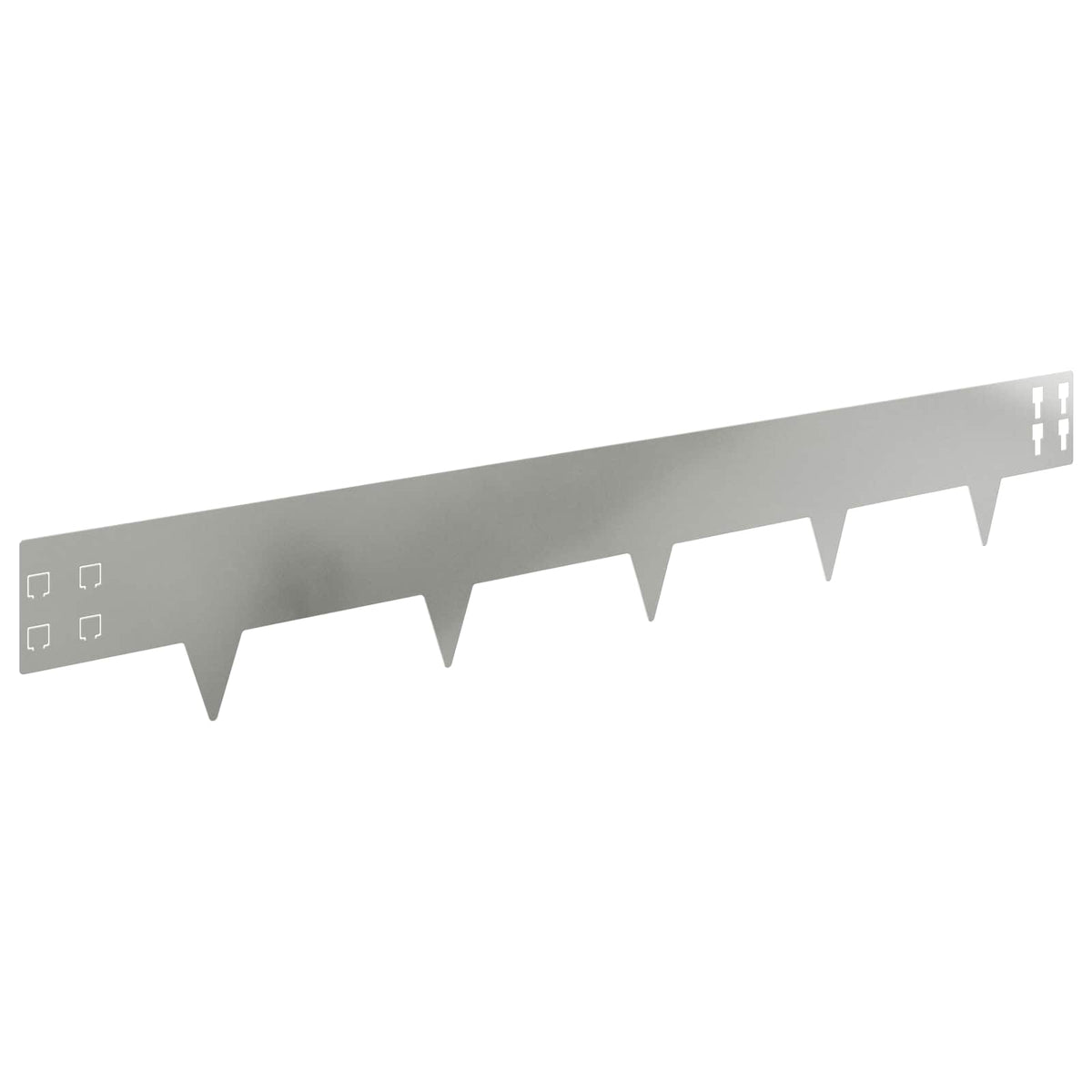 Lawn Edging 30 pcs 100 x 15 cm Steel Silver