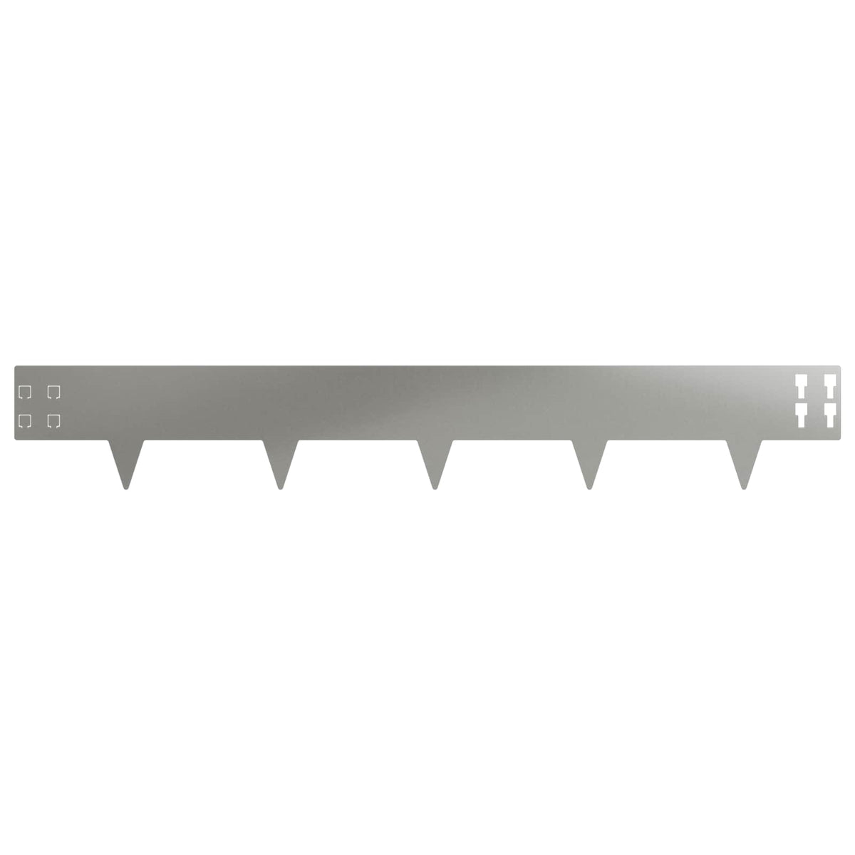 Lawn Edging 30 pcs 100 x 15 cm Steel Silver