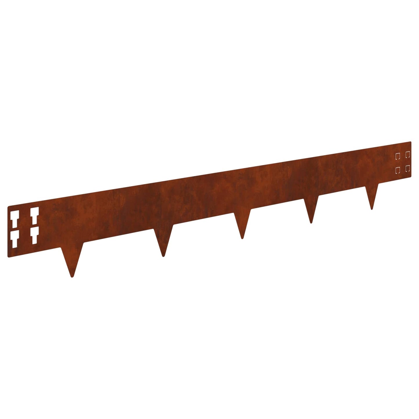 Lawn Edging 30 pcs 100 x 15 cm Steel Rusty