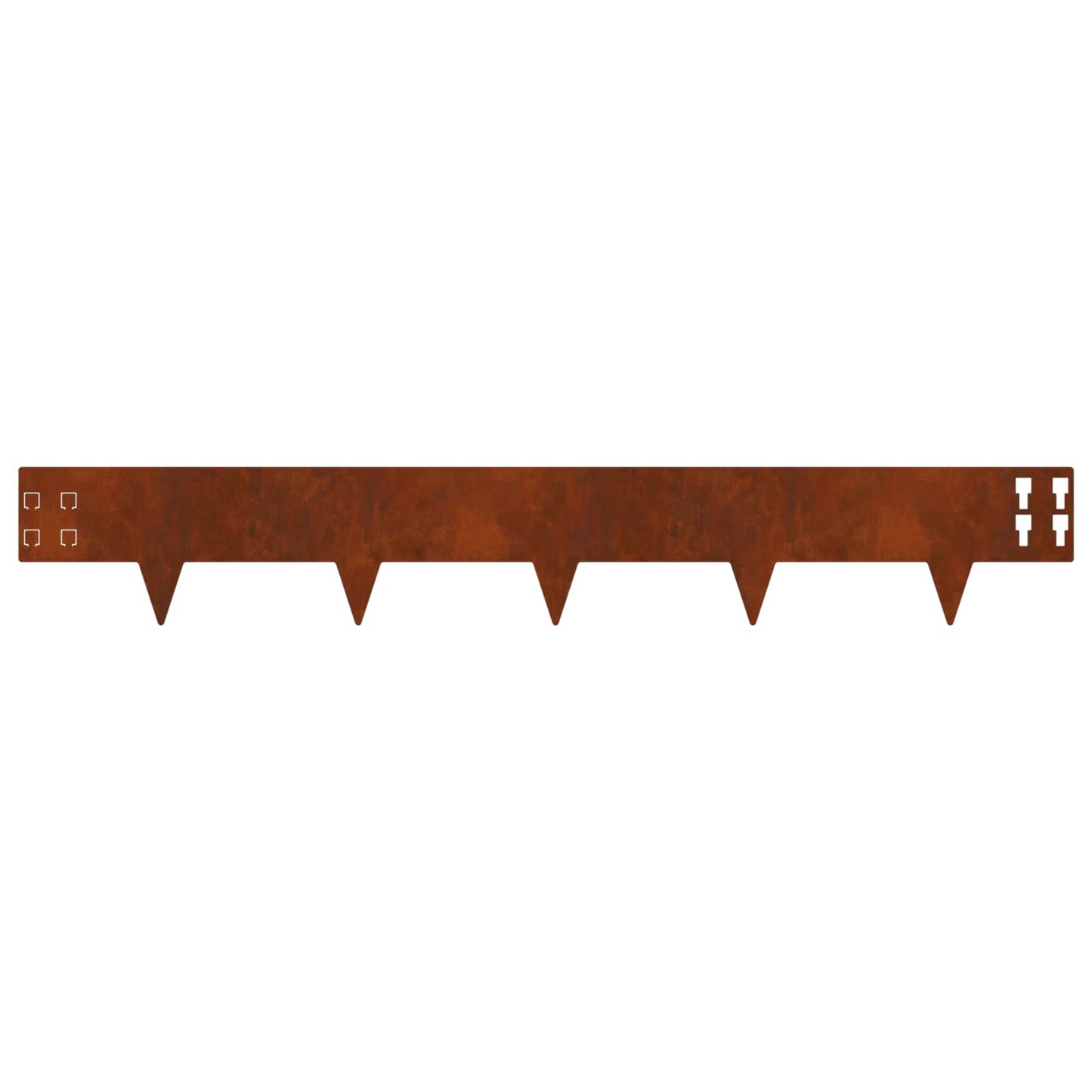 Lawn Edging 30 pcs 100 x 15 cm Steel Rusty