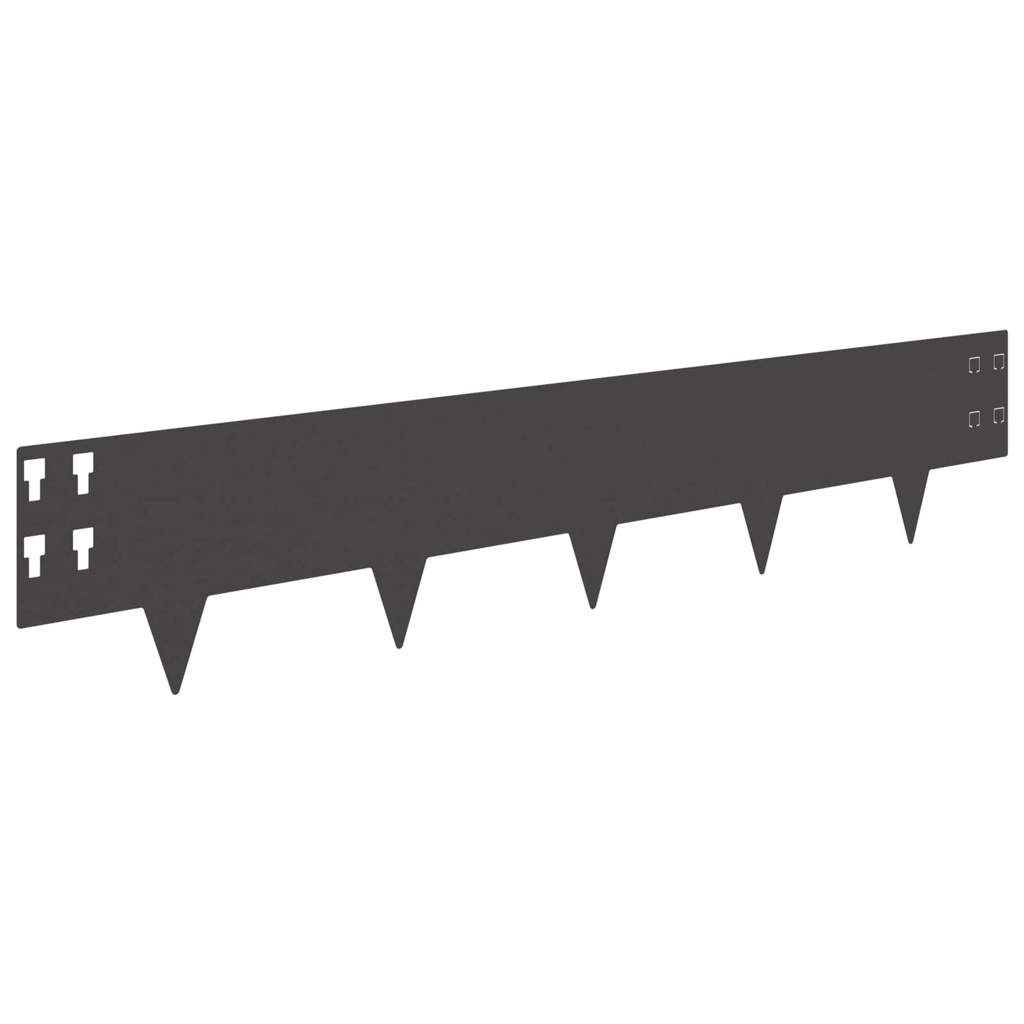 Lawn Edging 30 pcs 100 x 20 cm Steel Black