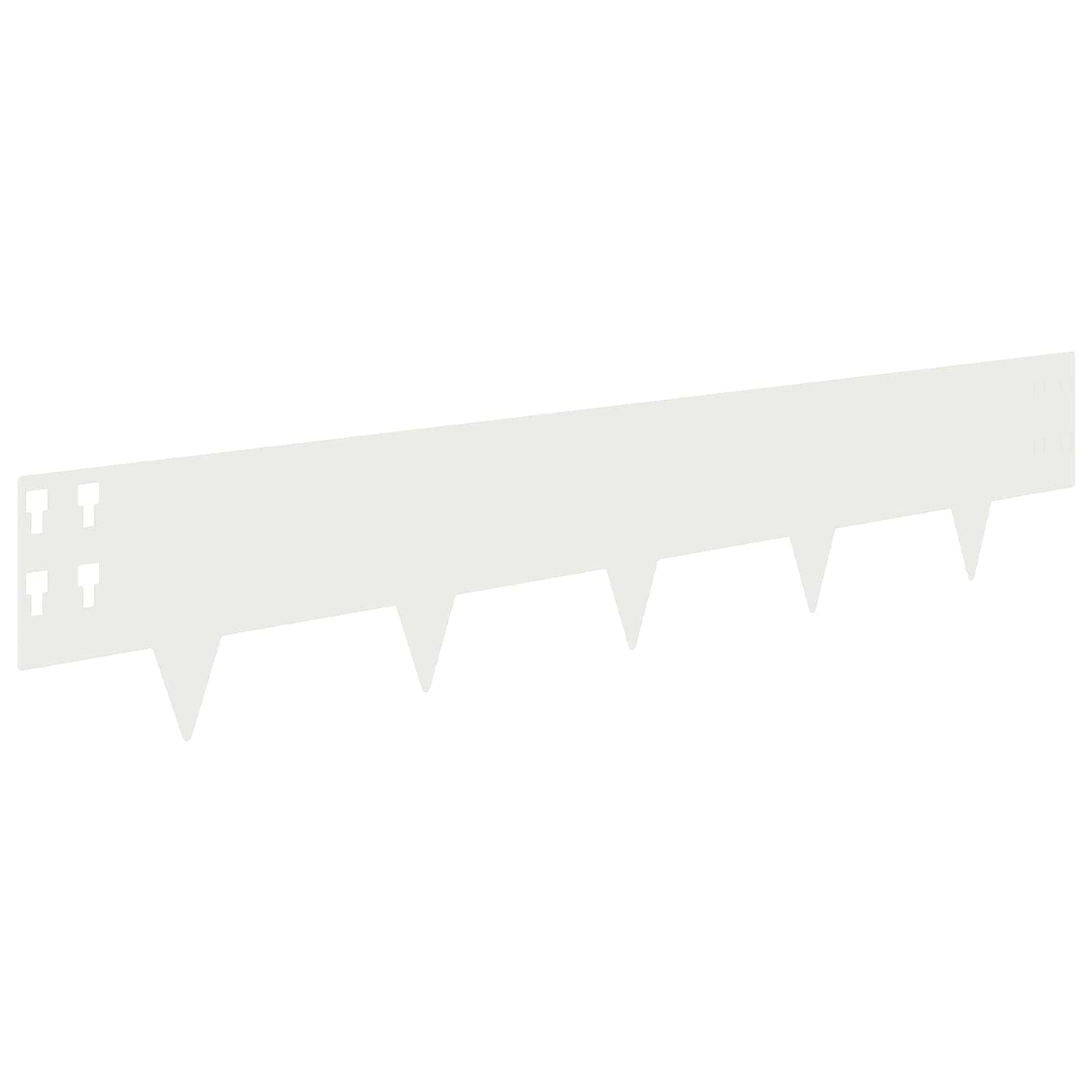 Lawn Edging 20 pcs 100 x 20 cm Steel White