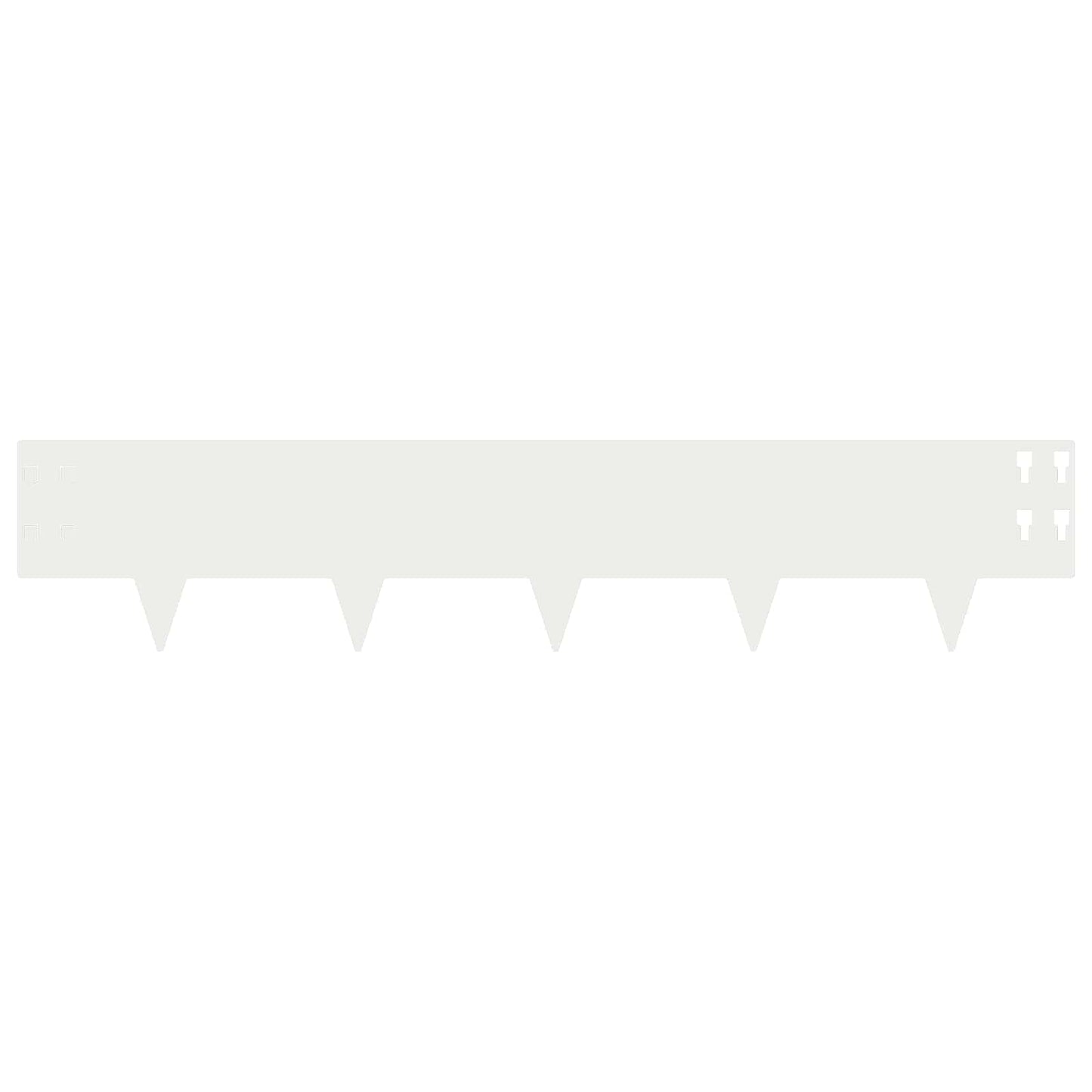 Lawn Edging 30 pcs 100 x 20 cm Steel White