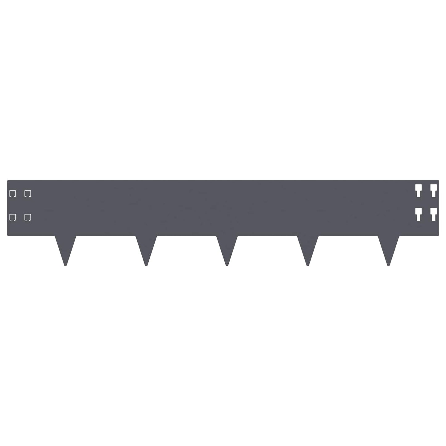 Lawn Edging 20 pcs 100 x 20 cm Steel Anthracite