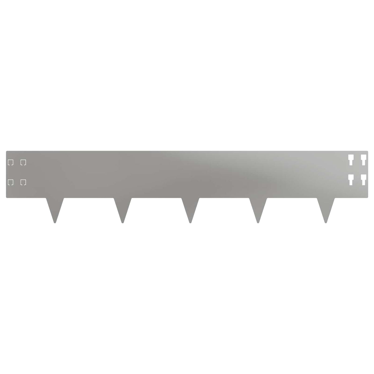 Lawn Edging 30 pcs 100 x 20 cm Steel Silver