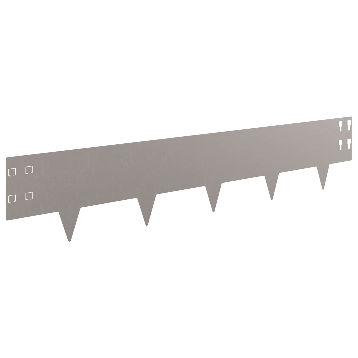 Lawn Edging 20 pcs 100 x 20 cm Steel Rusty