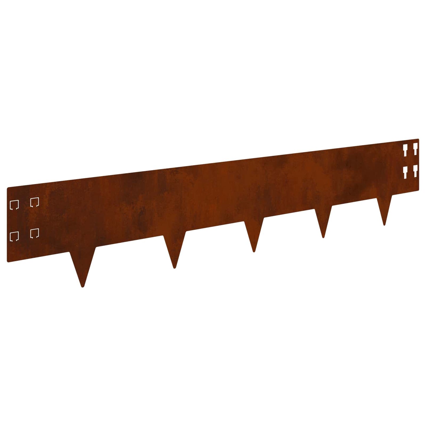 Lawn Edging 30 pcs 100 x 20 cm Steel Rusty