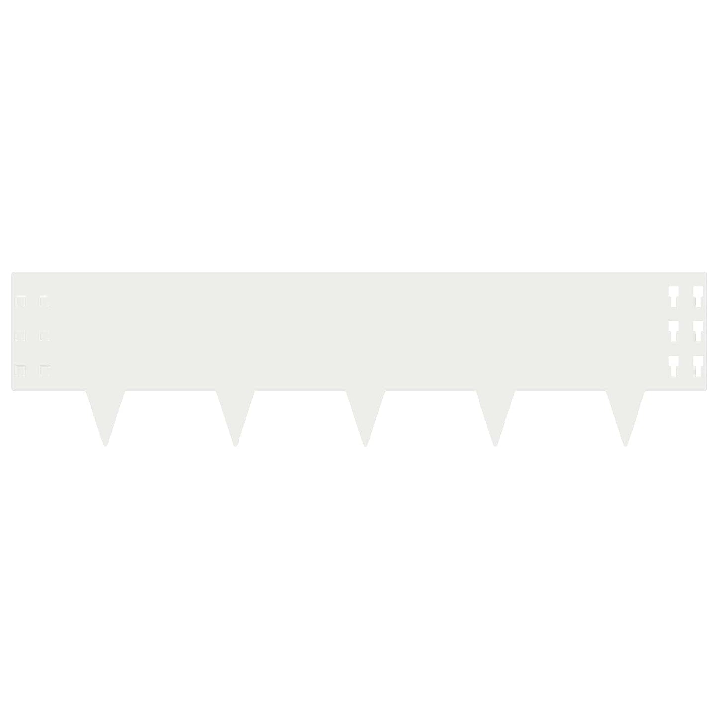 Lawn Edging 10 pcs 100 x 25 cm Steel White