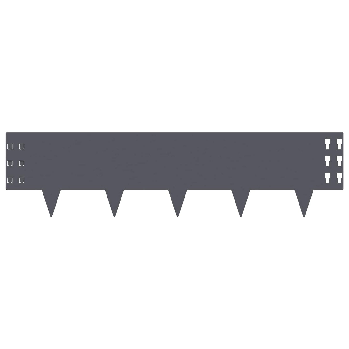 Lawn Edging 20 pcs 100 x 25 cm Steel Anthracite
