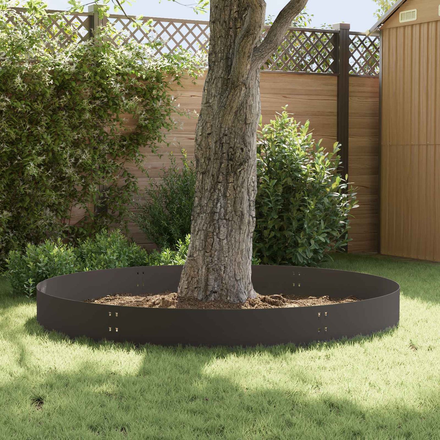 Lawn Edging 20 pcs 100 x 30 cm Steel Black