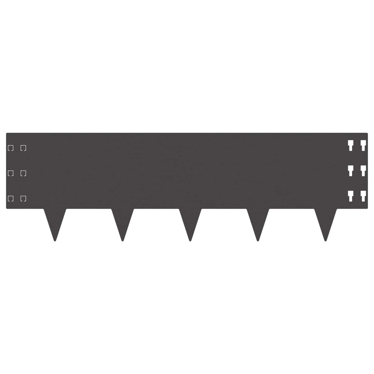 Lawn Edging 20 pcs 100 x 30 cm Steel Black