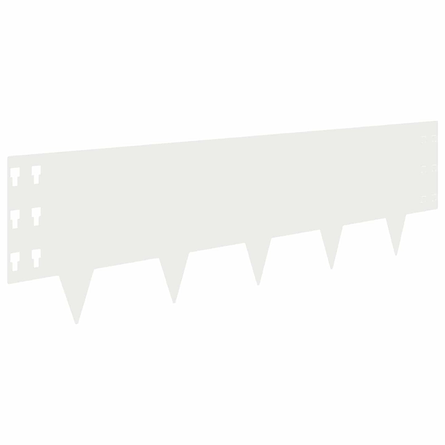Lawn Edging 20 pcs 100 x 30 cm Steel White