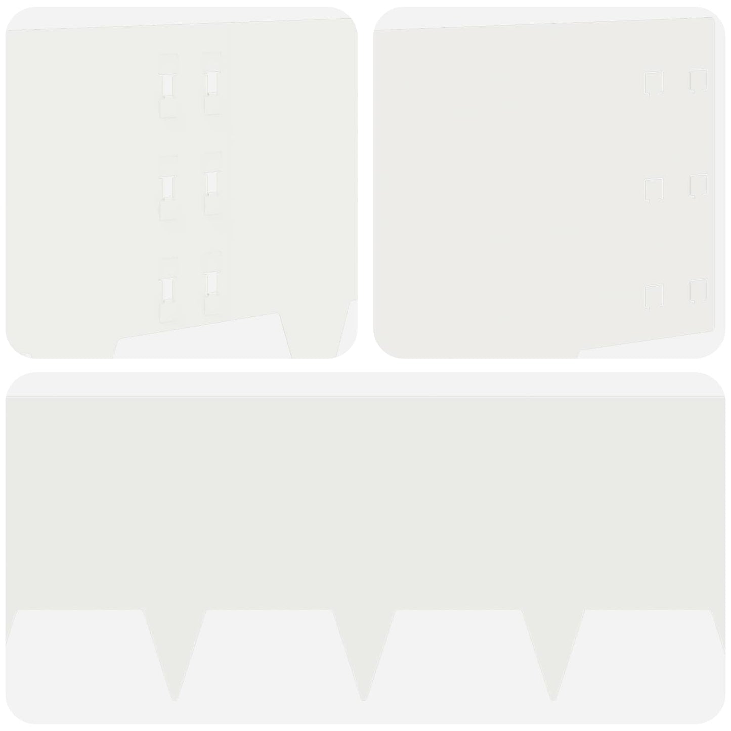 Lawn Edging 30 pcs 100 x 30 cm Steel White