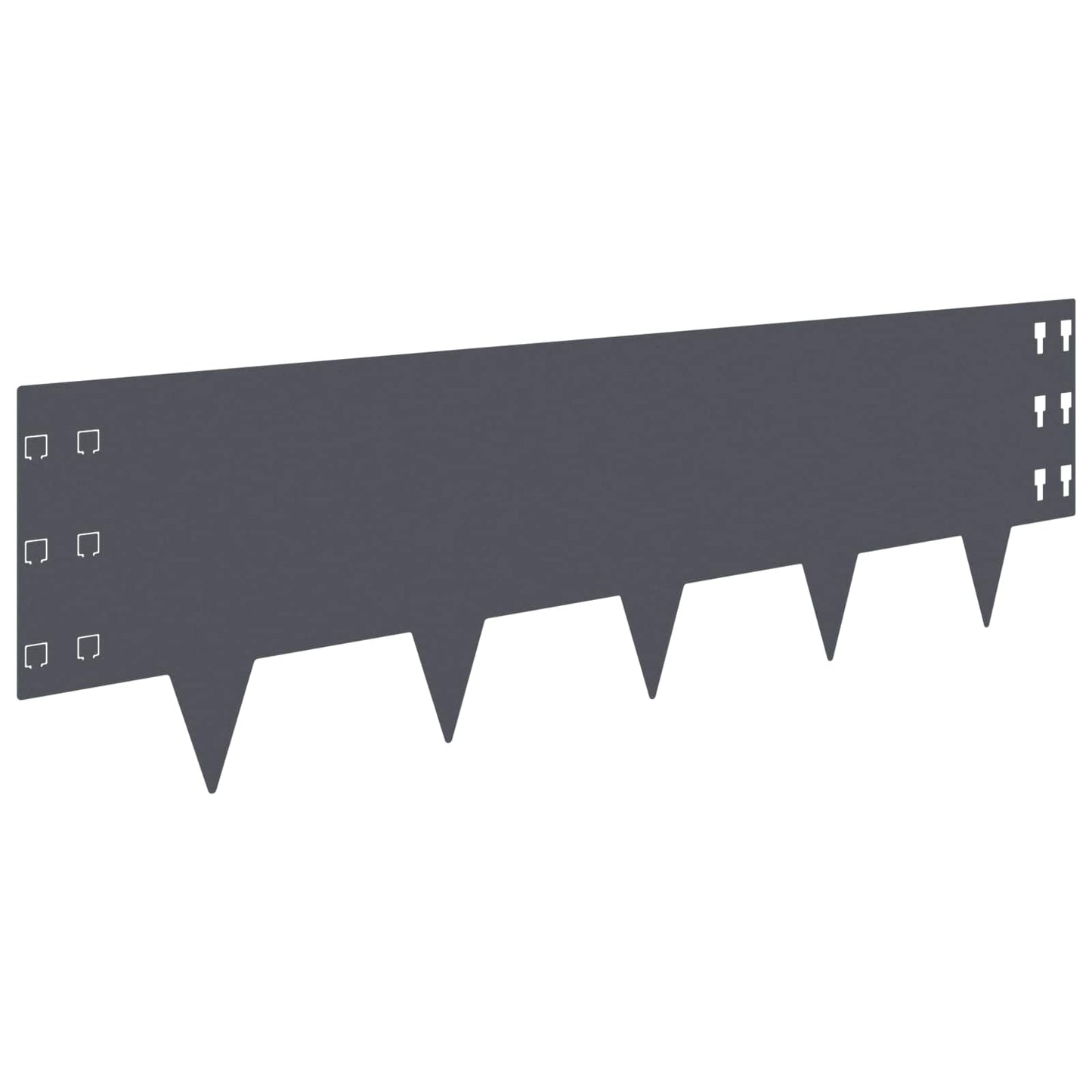 Lawn Edging 20 pcs 100 x 30 cm Steel Anthracite