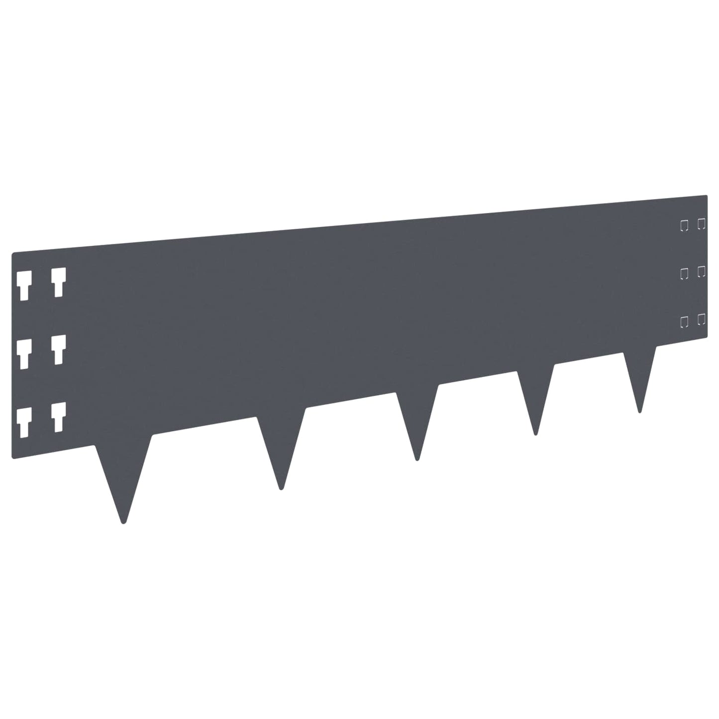 Lawn Edging 20 pcs 100 x 30 cm Steel Anthracite