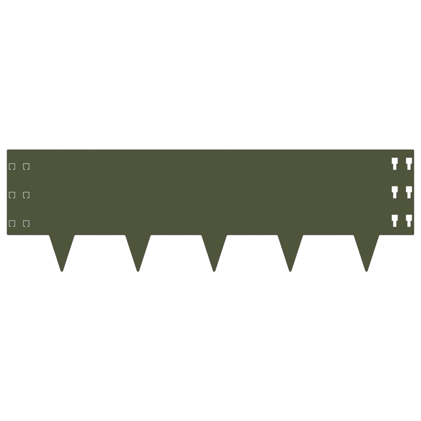 Lawn Edging 30 pcs 100 x 30 cm Steel Olive Green