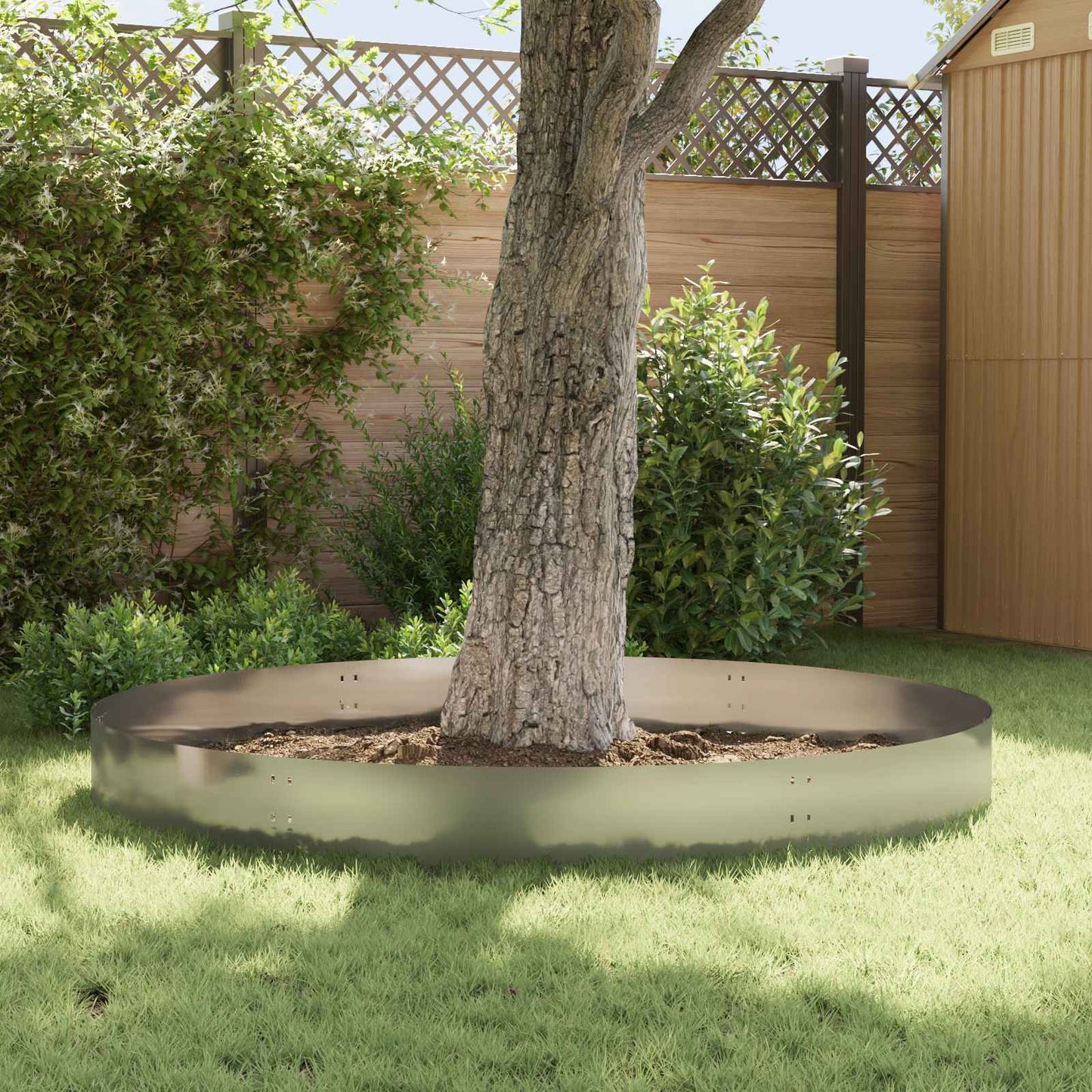 Lawn Edging 20 pcs 100 x 30 cm Steel Silver