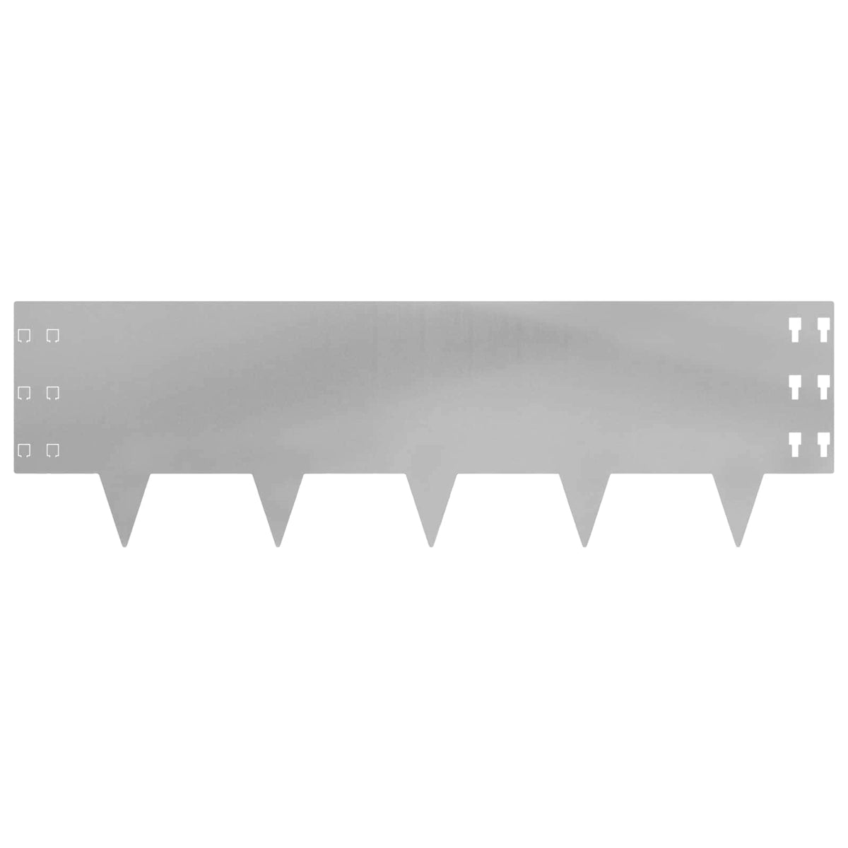 Lawn Edging 30 pcs 100 x 30 cm Steel Silver