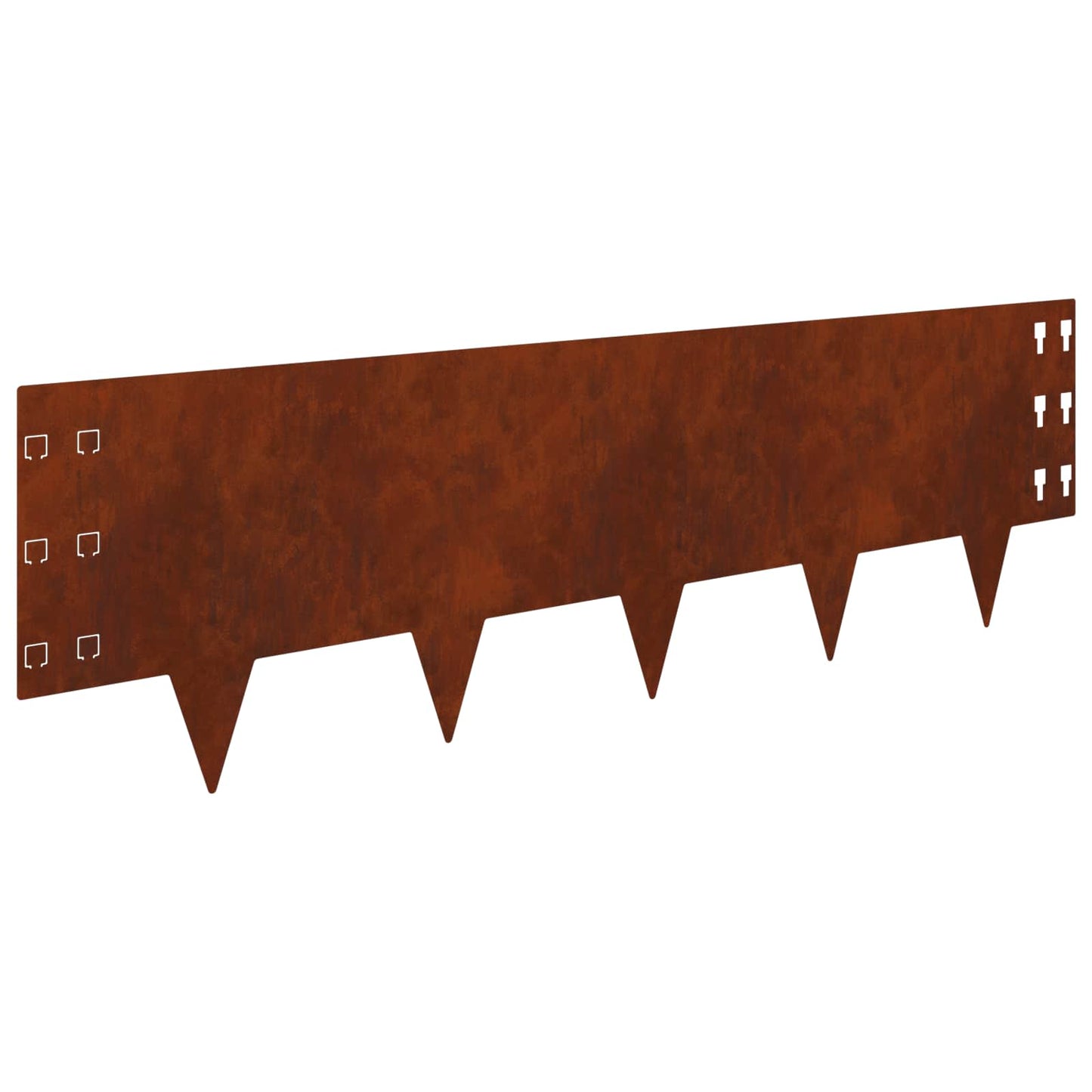 Lawn Edging 30 pcs 100 x 30 cm Steel Rusty