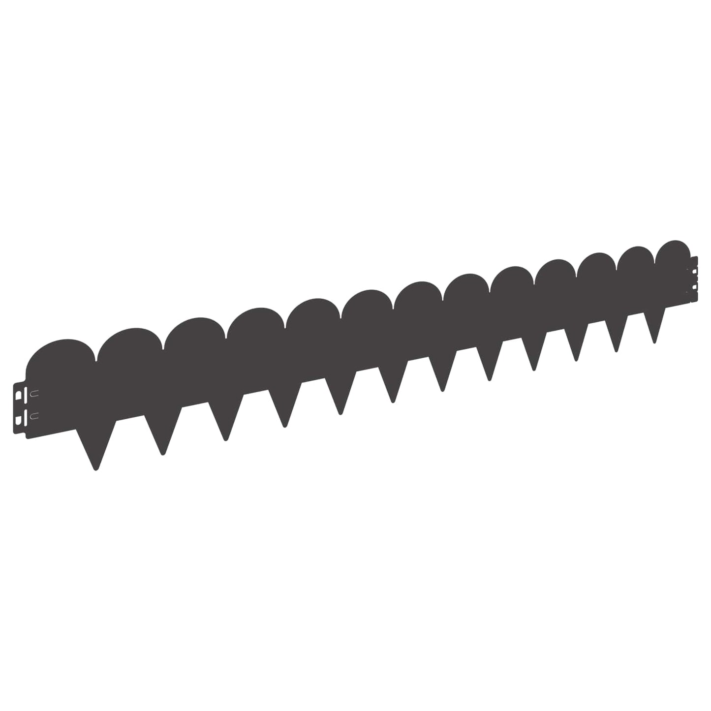 Lawn Edging 30 pcs 103 x 15 cm Steel Black