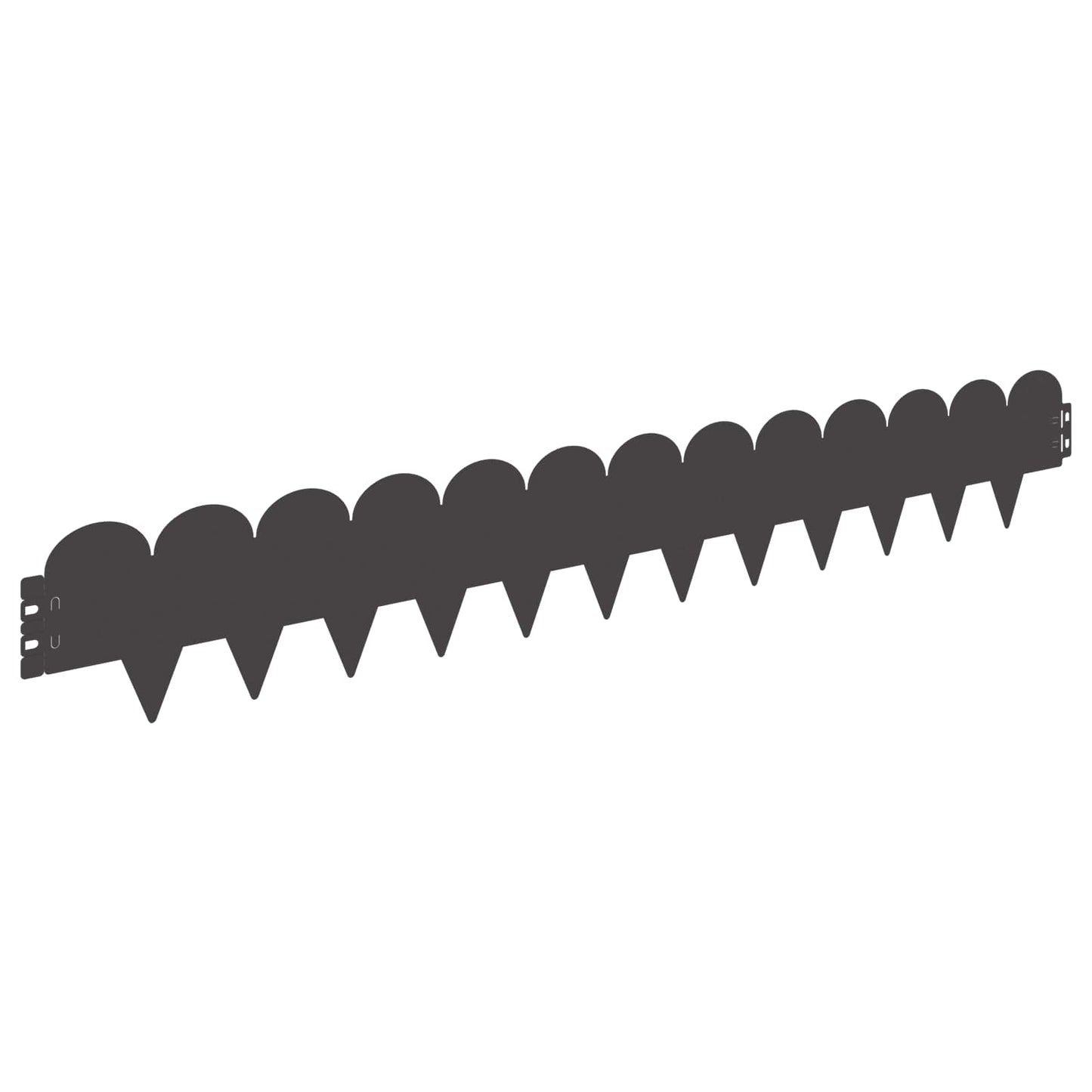Lawn Edging 30 pcs 103 x 15 cm Steel Black