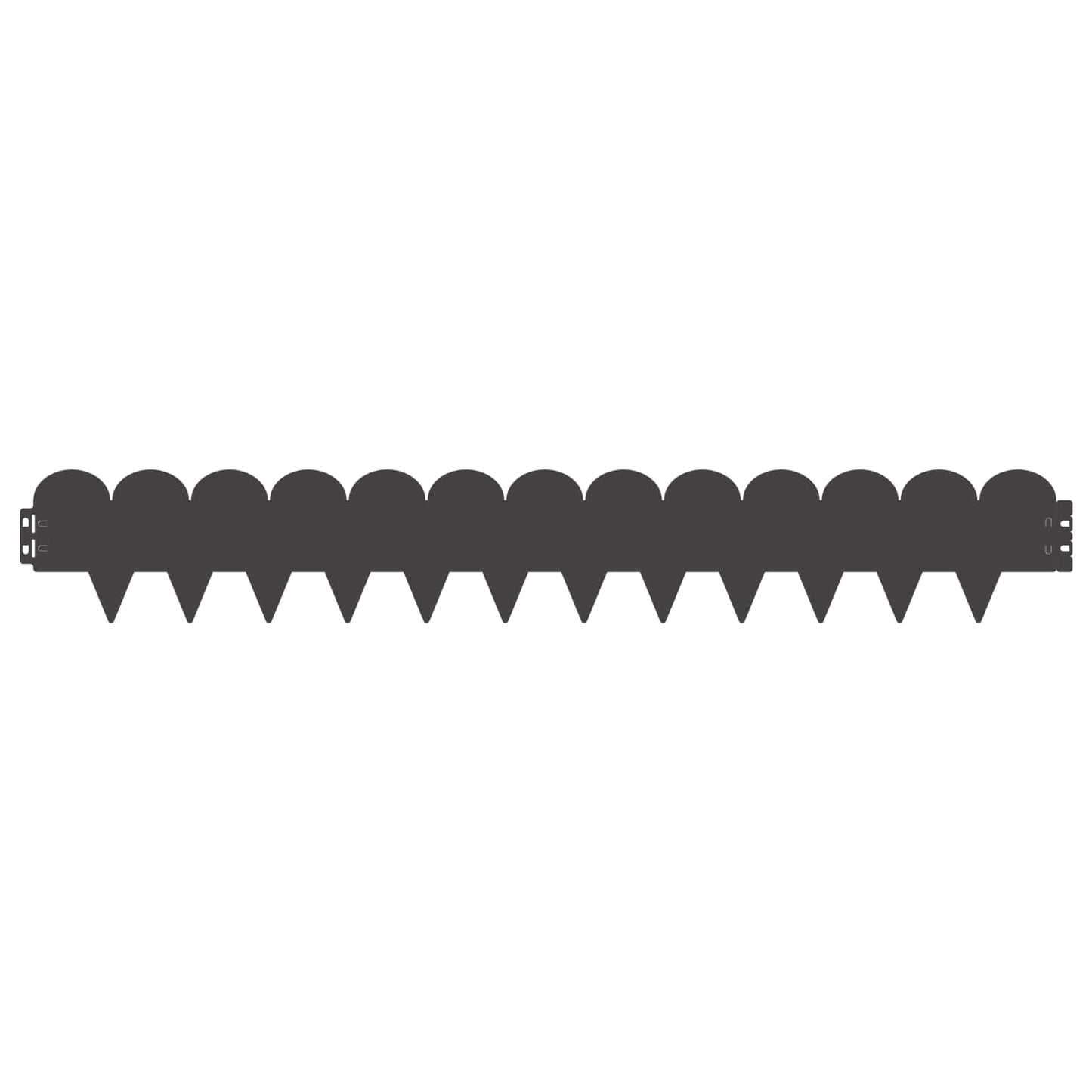 Lawn Edging 30 pcs 103 x 15 cm Steel Black