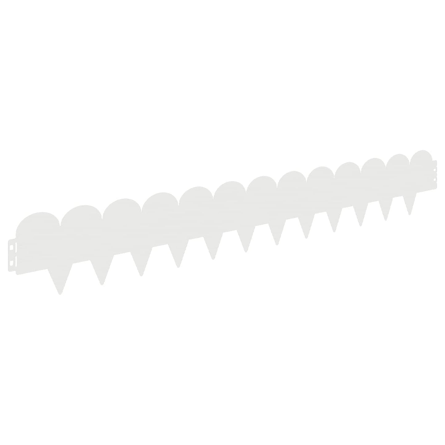 Lawn Edging 50 pcs 103 x 15 cm Steel White