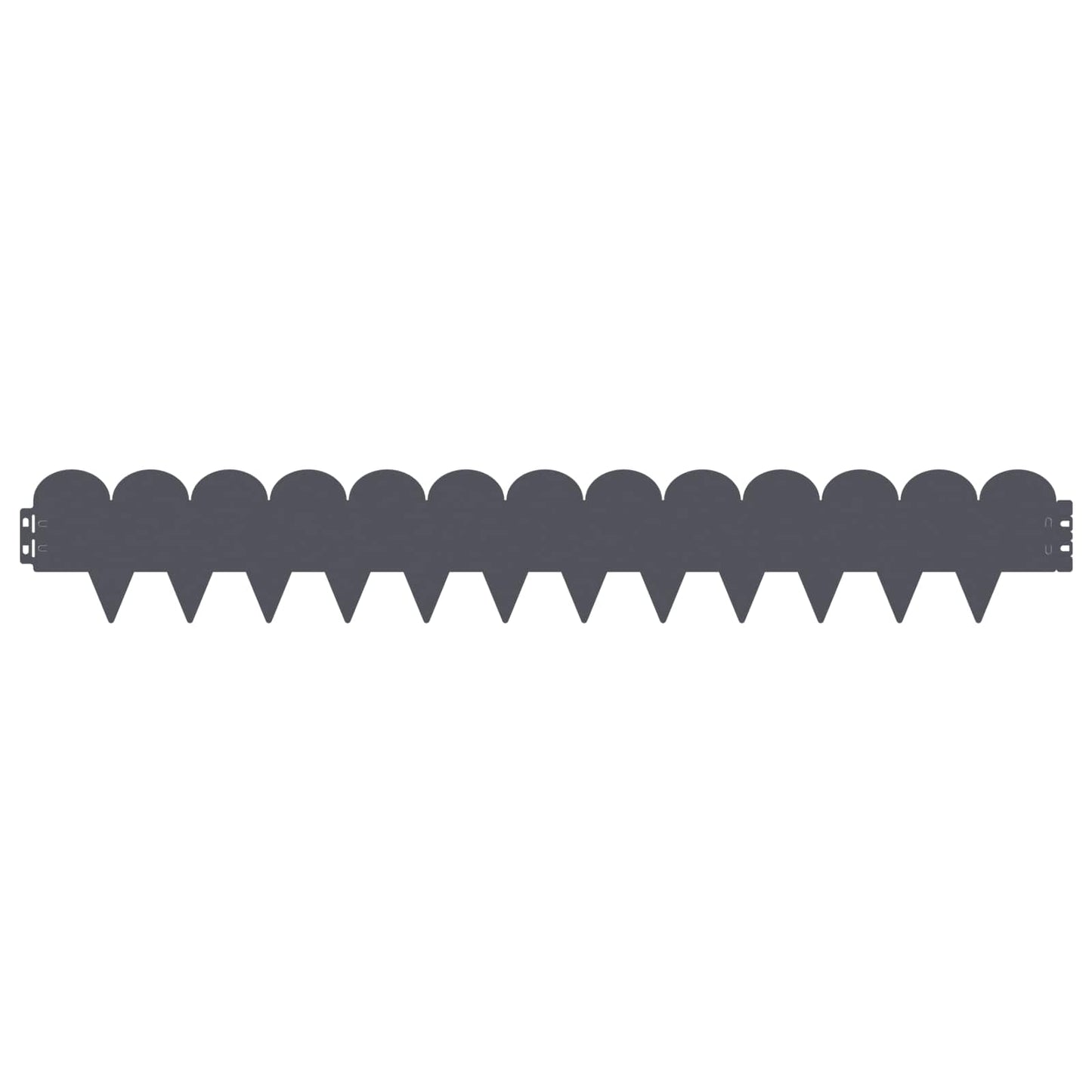 Lawn Edging 10 pcs 103 x 15 cm Steel Anthracite